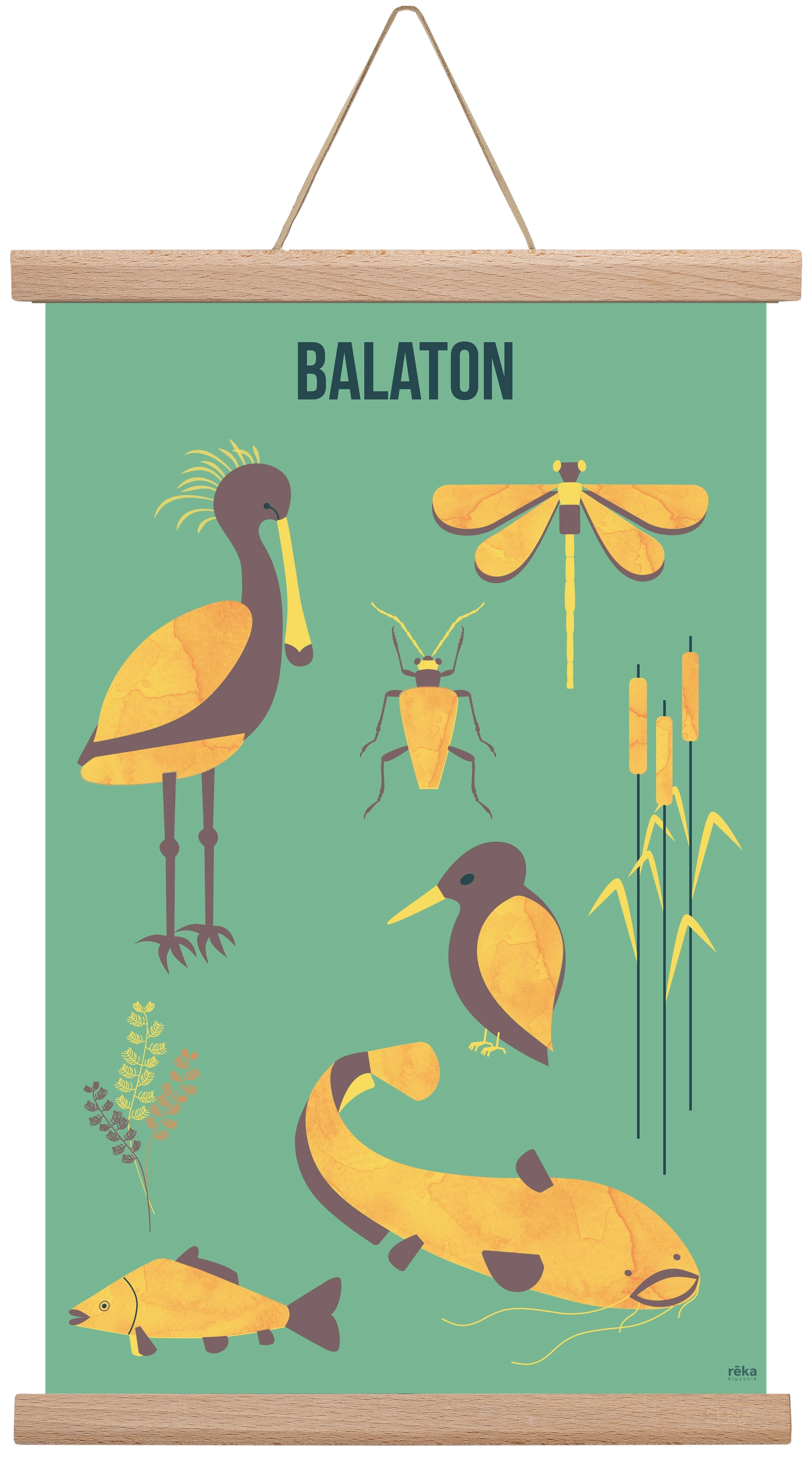 balaton, 30x45 cm (30x45 cm), Tölgy akasztó