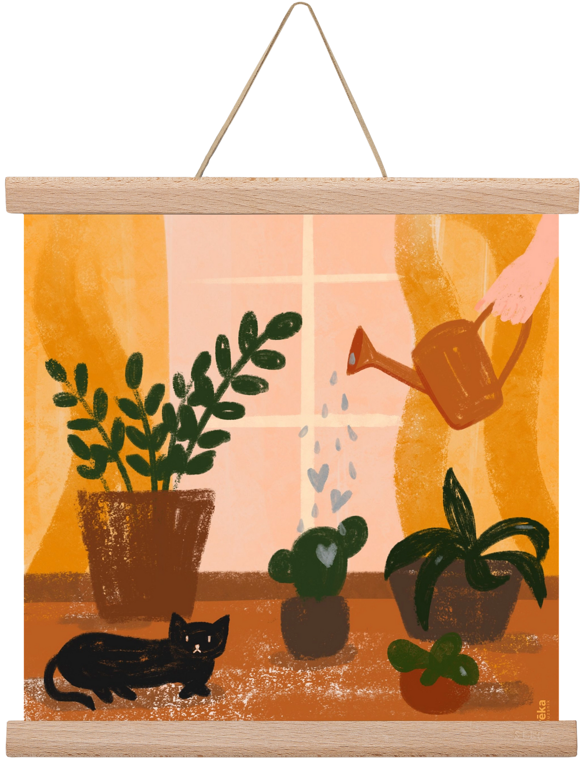 locsoló, 30x30 cm (30x30 cm), Tölgy akasztó