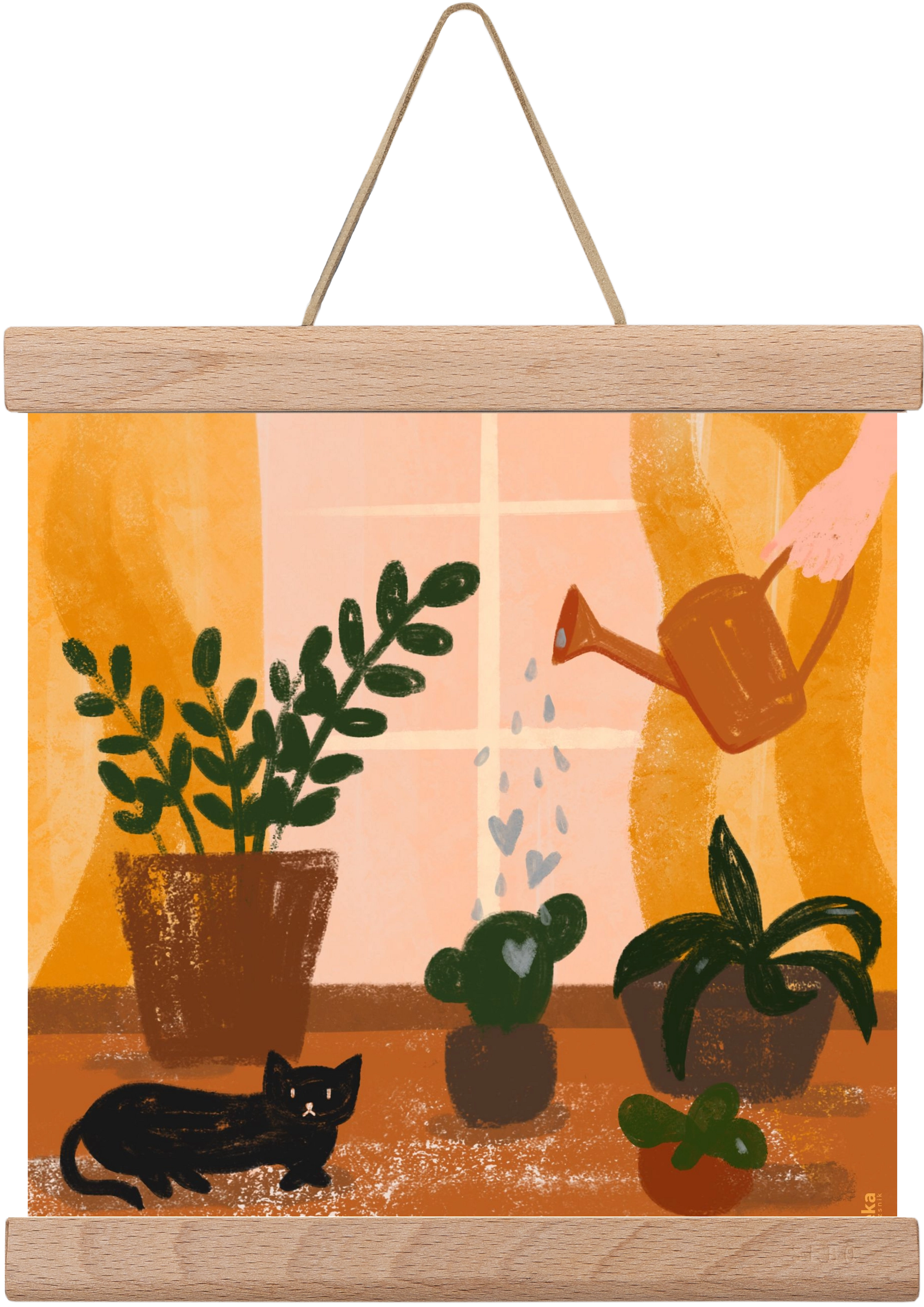 locsoló, 20x20 cm (20x20 cm), Tölgy akasztó