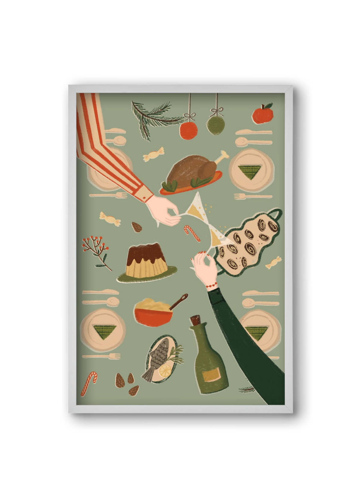 festive mood, 20x30 cm (20x30 cm), Fehér keret