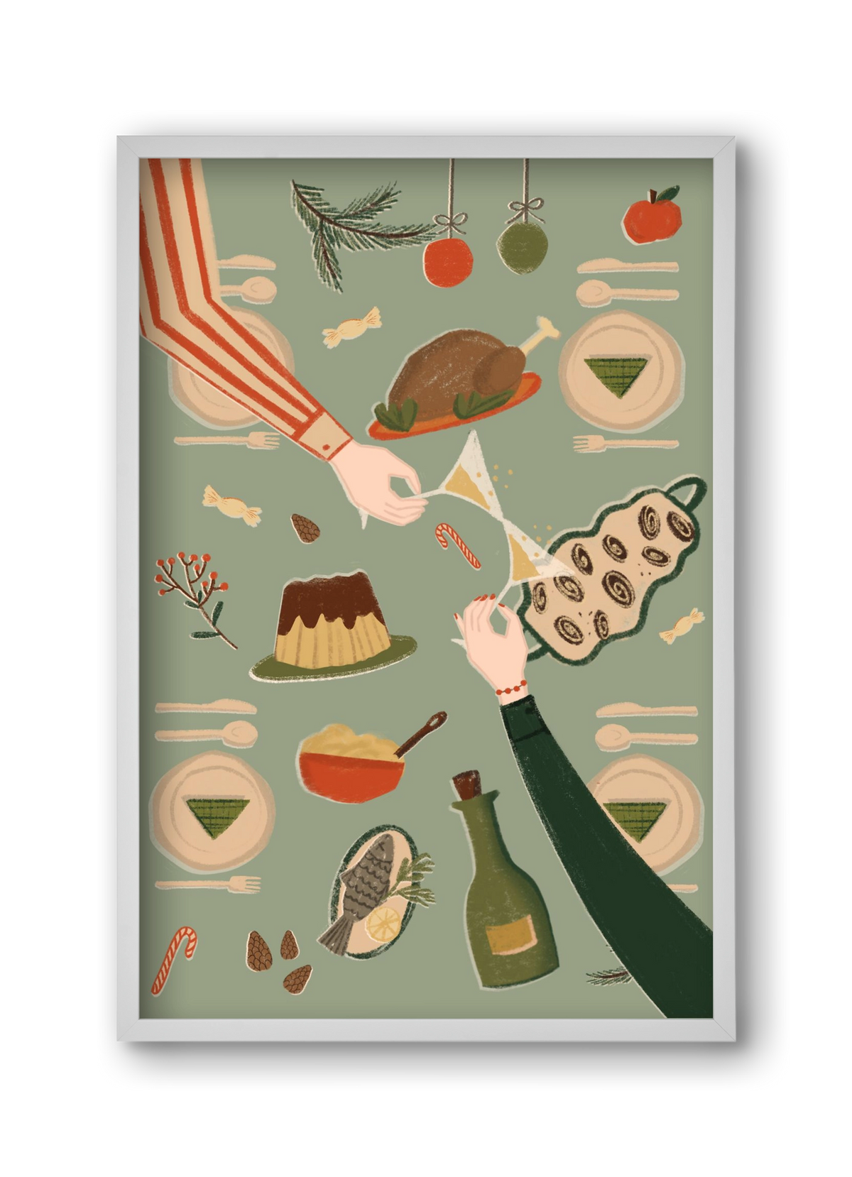 festive mood, 30x45 cm (30x45 cm), Fehér keret