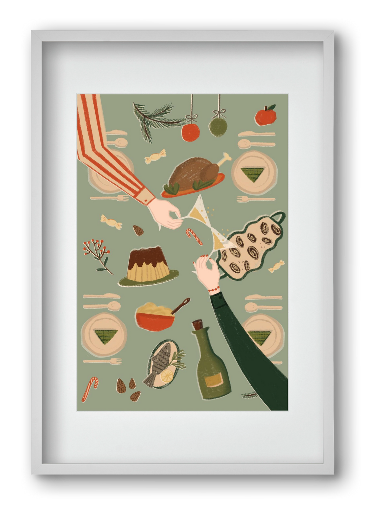 festive mood, 40x60 cm (30x45 cm), Fehér keret, paszpartuval