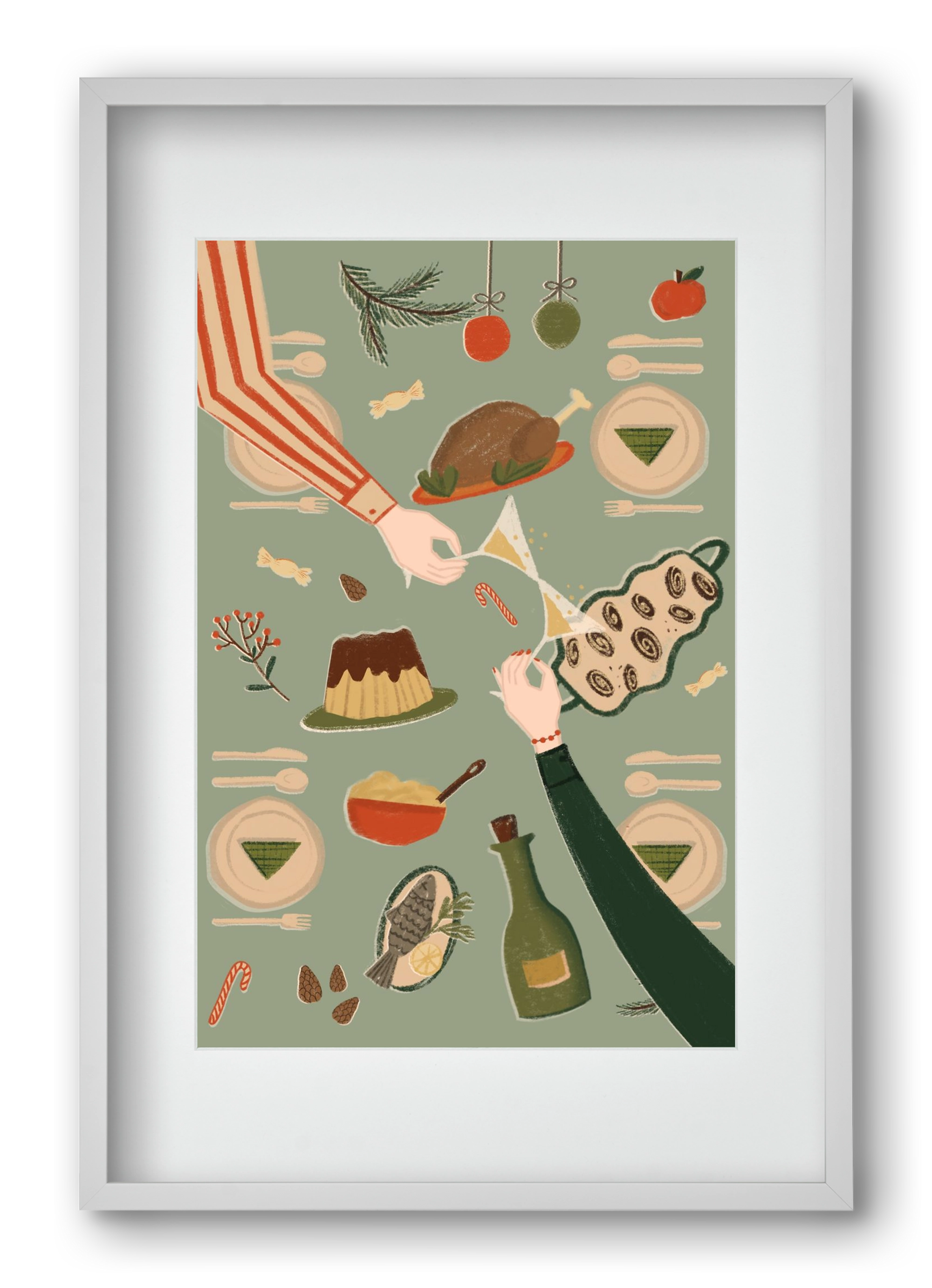 festive mood, 40x60 cm (30x45 cm), Fehér keret, paszpartuval