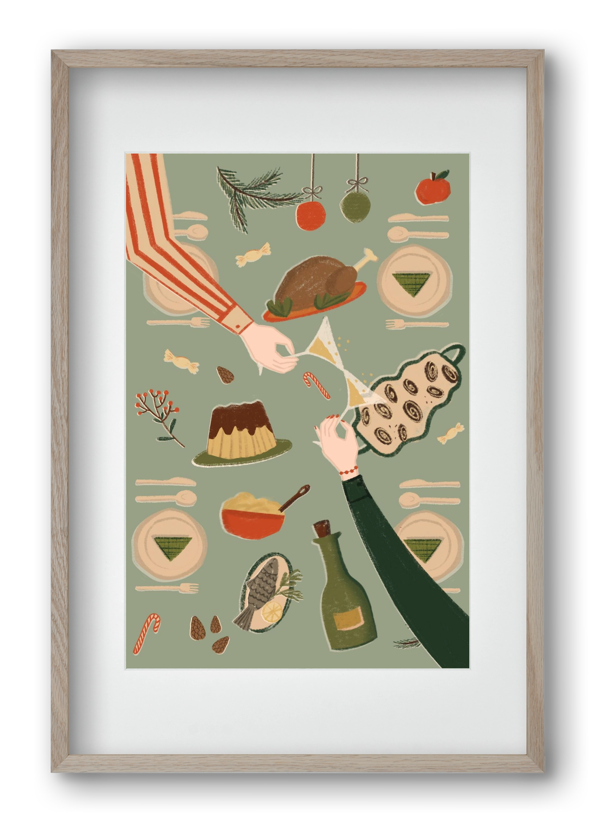 festive mood, 40x60 cm (30x45 cm), Tölgy keret, paszpartuval