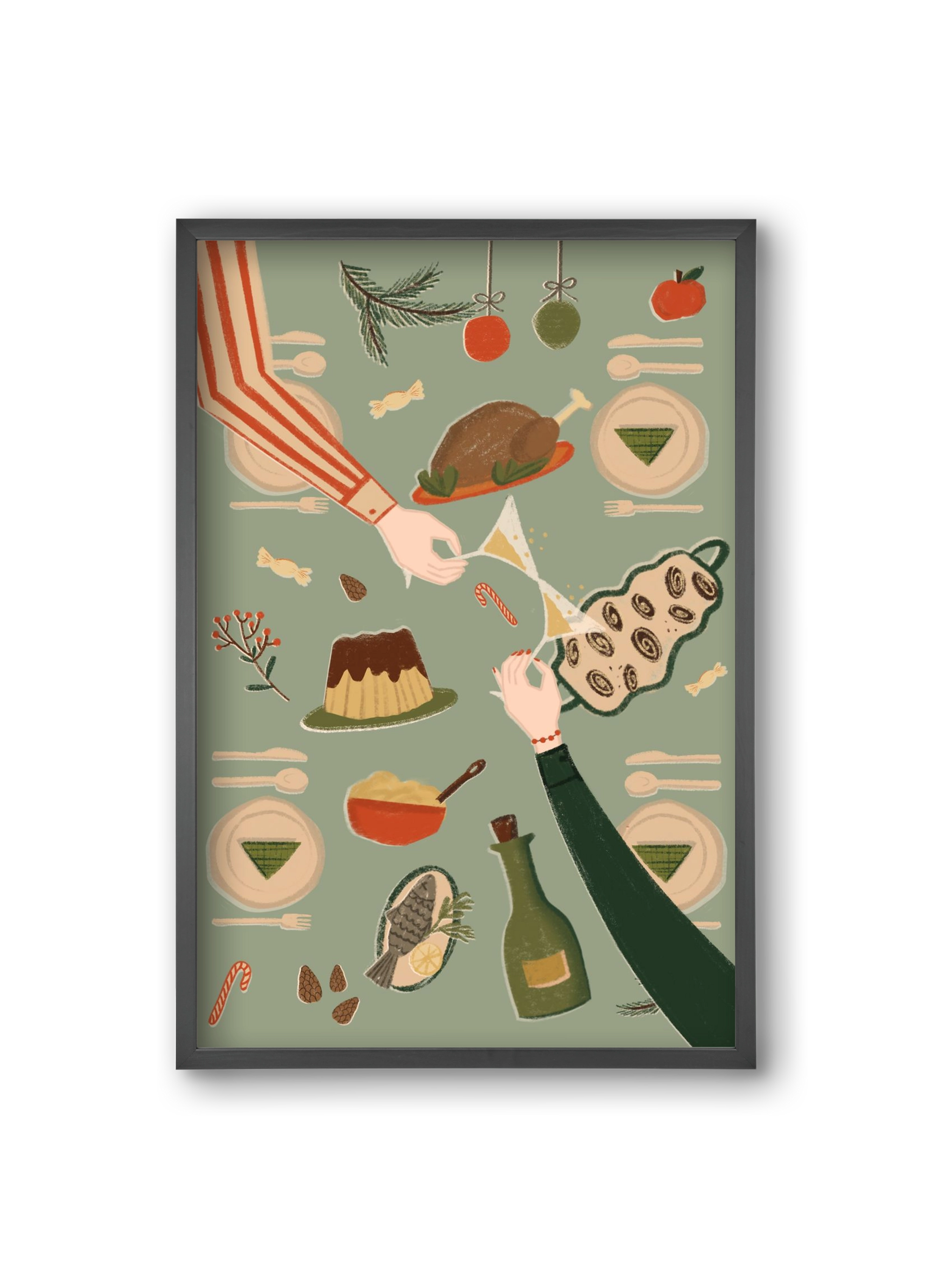 festive mood, 20x30 cm (20x30 cm), Fekete keret