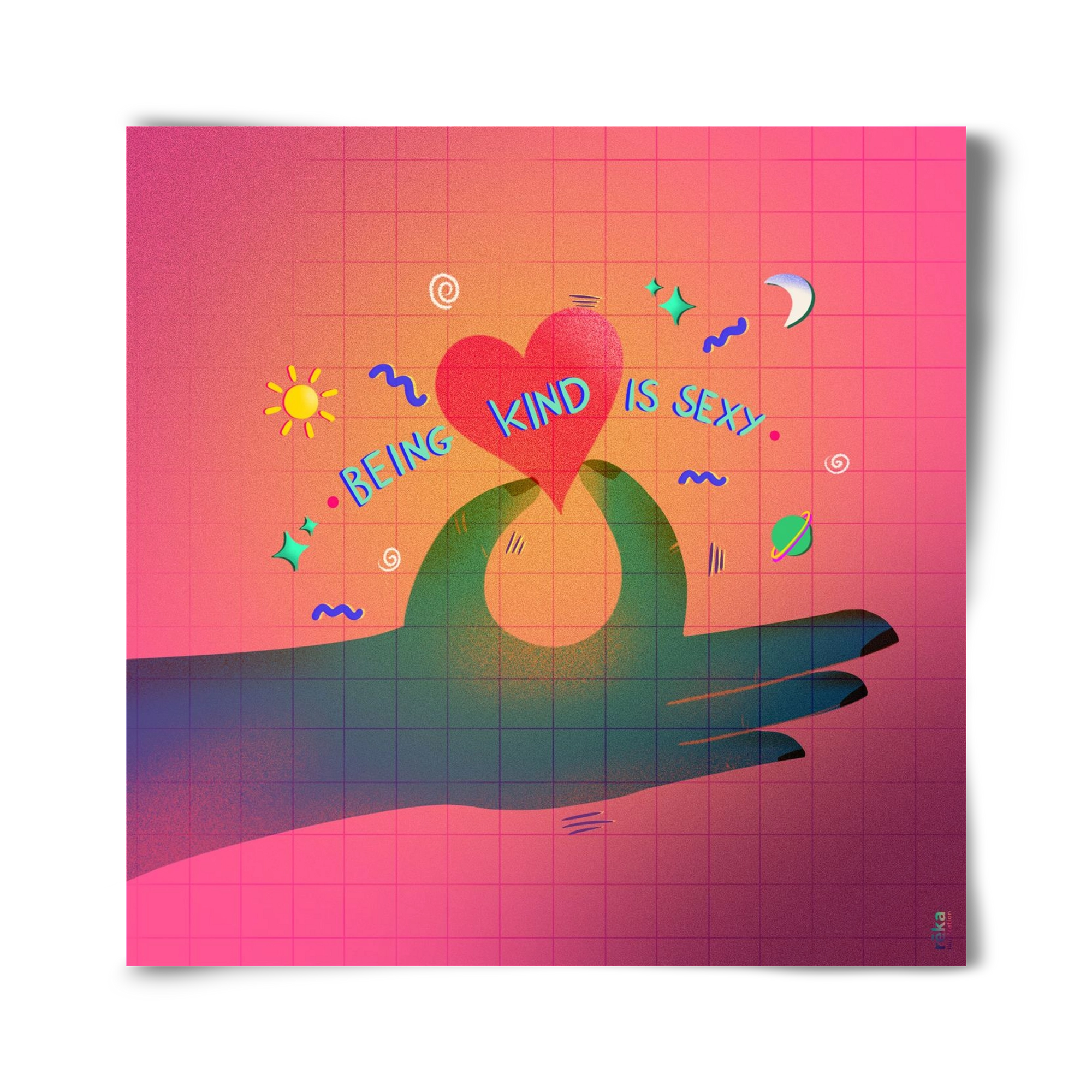 being kind is sexy, 40x40 cm, Keret nélkül