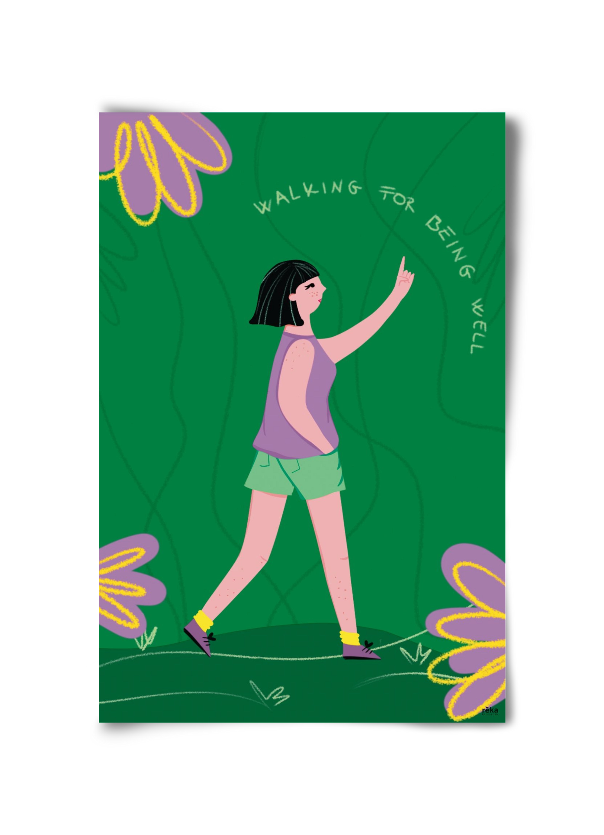 walking, 30x45 cm, Keret nélkül