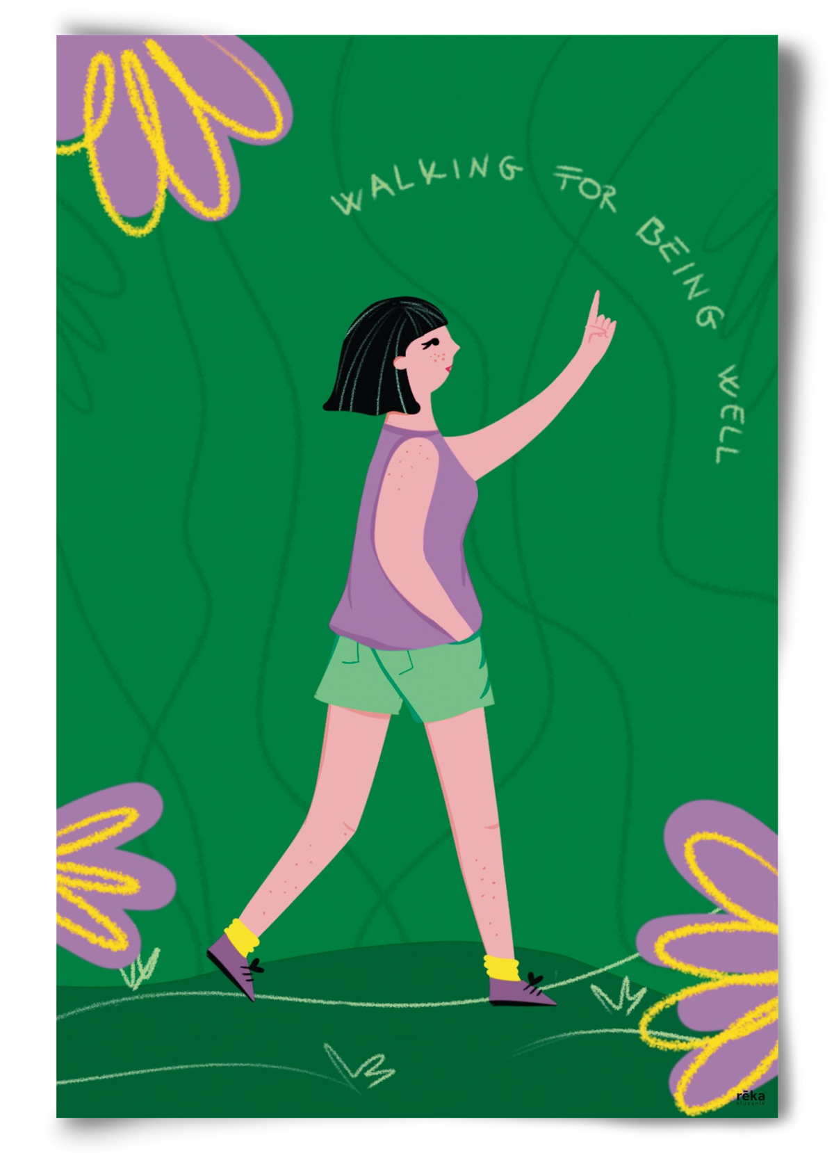 walking, 60x90 cm, Keret nélkül