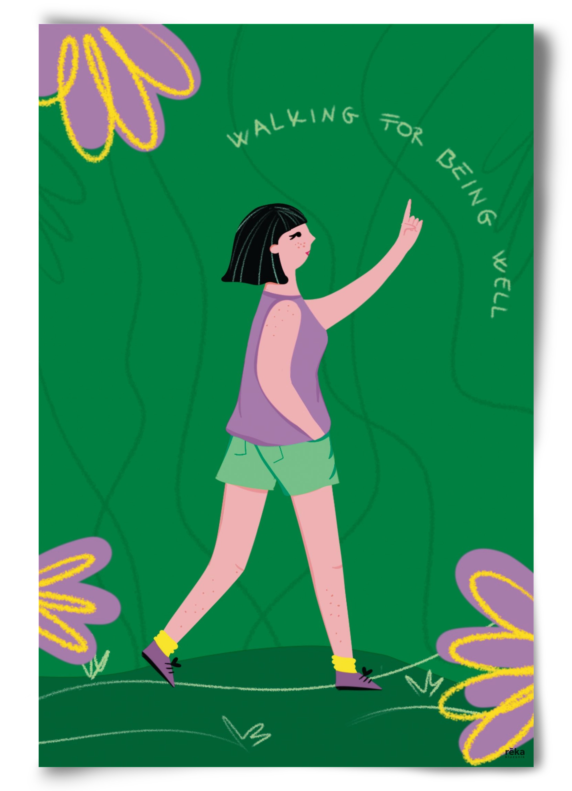 walking, 60x90 cm, Keret nélkül