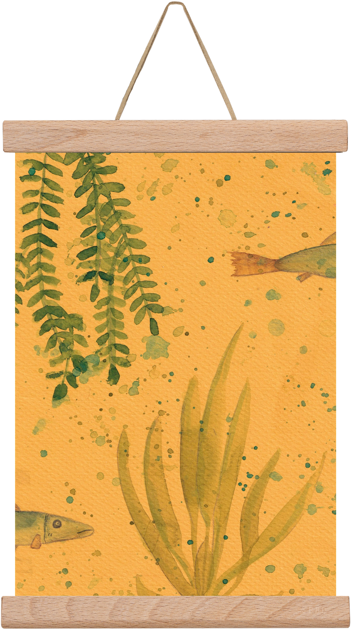 long fish, 20x30 cm (20x30 cm), Tölgy akasztó