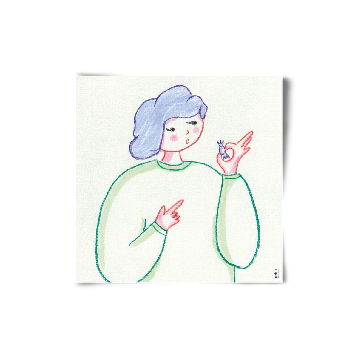 candy, 20x20 cm, Keret nélkül