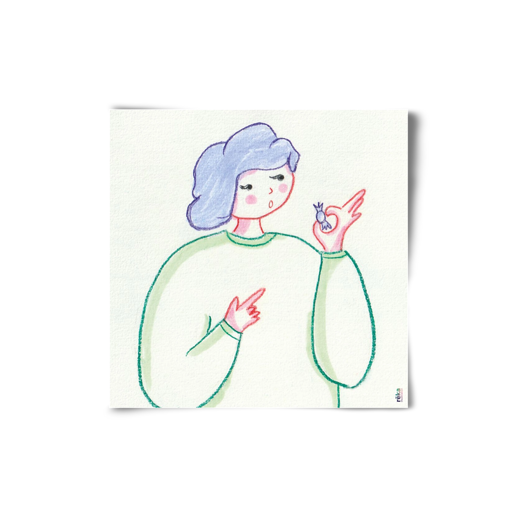 candy, 20x20 cm, Keret nélkül