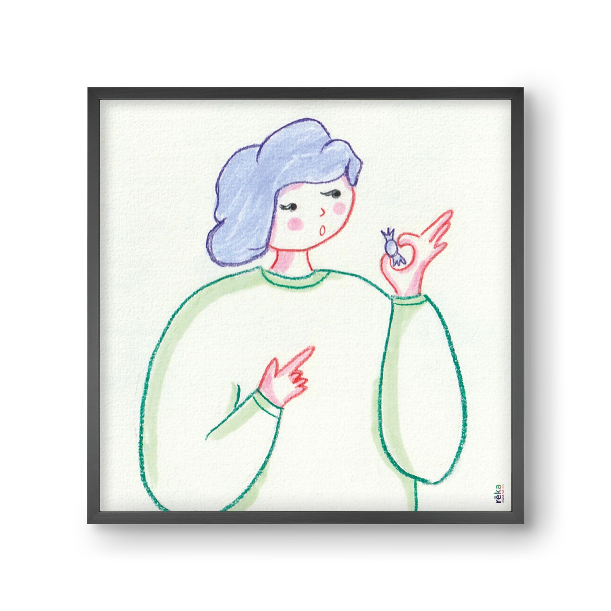 candy, 30x30 cm (30x30 cm), Fekete keret