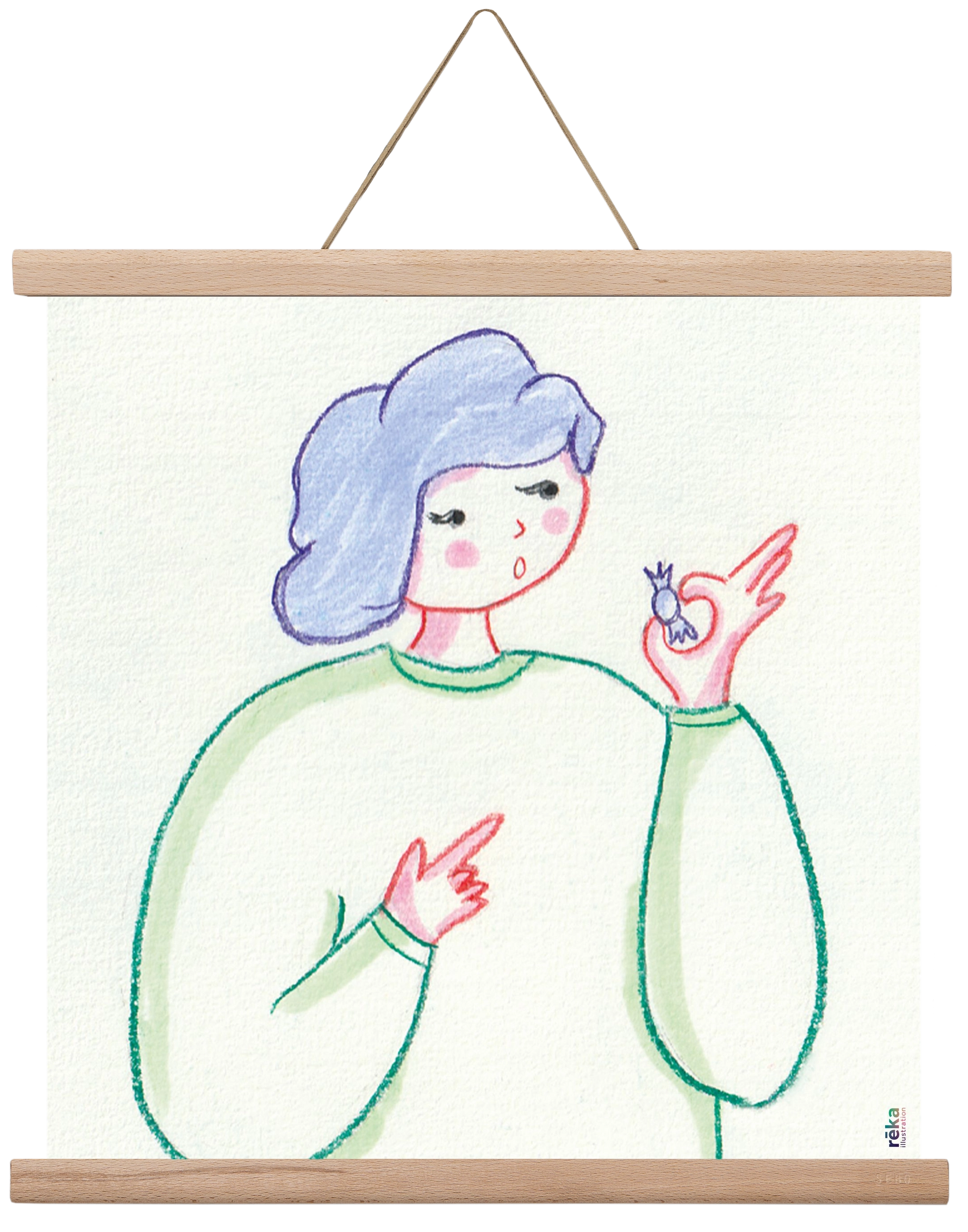 candy, 40x40 cm (40x40 cm), Tölgy akasztó