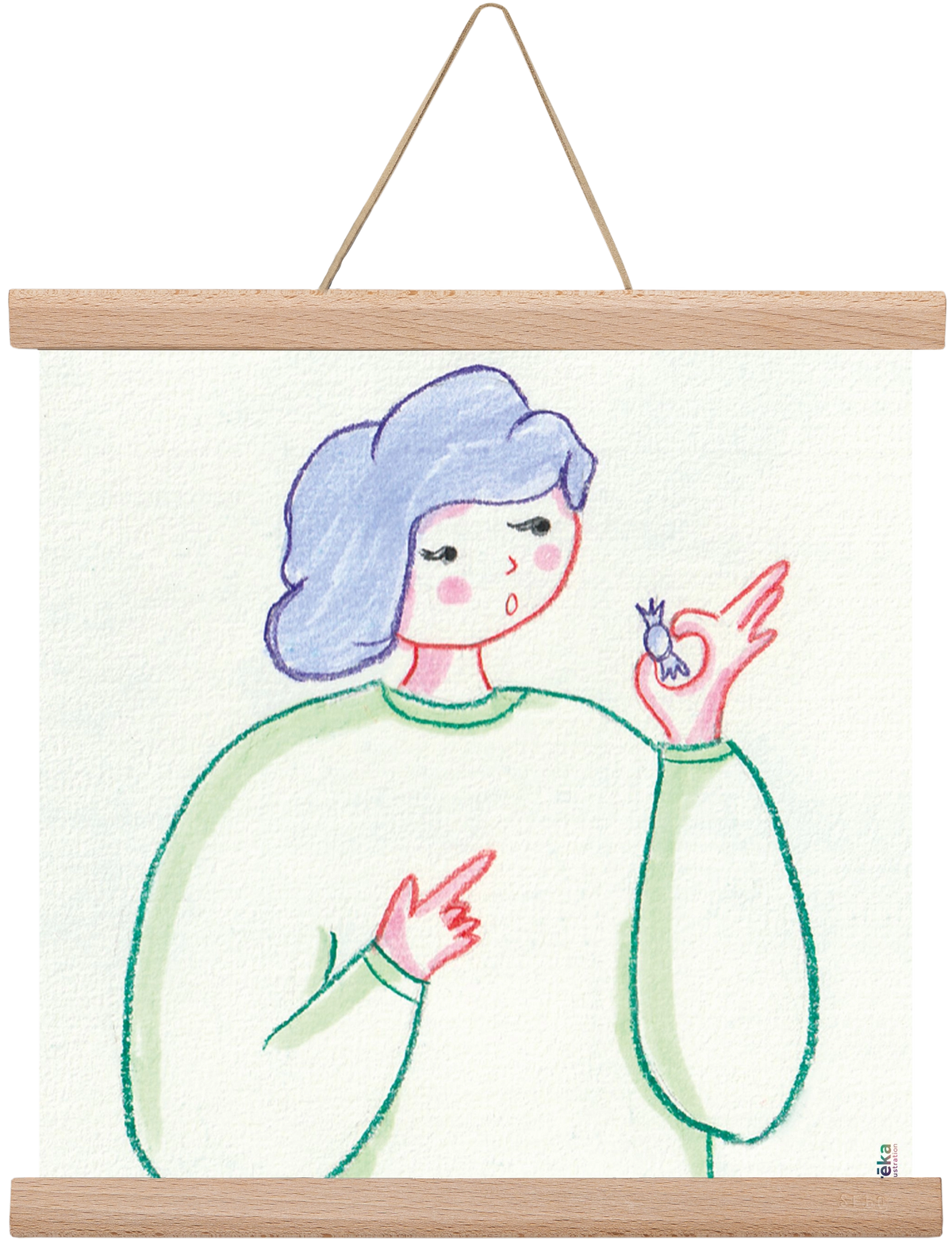 candy, 30x30 cm (30x30 cm), Tölgy akasztó