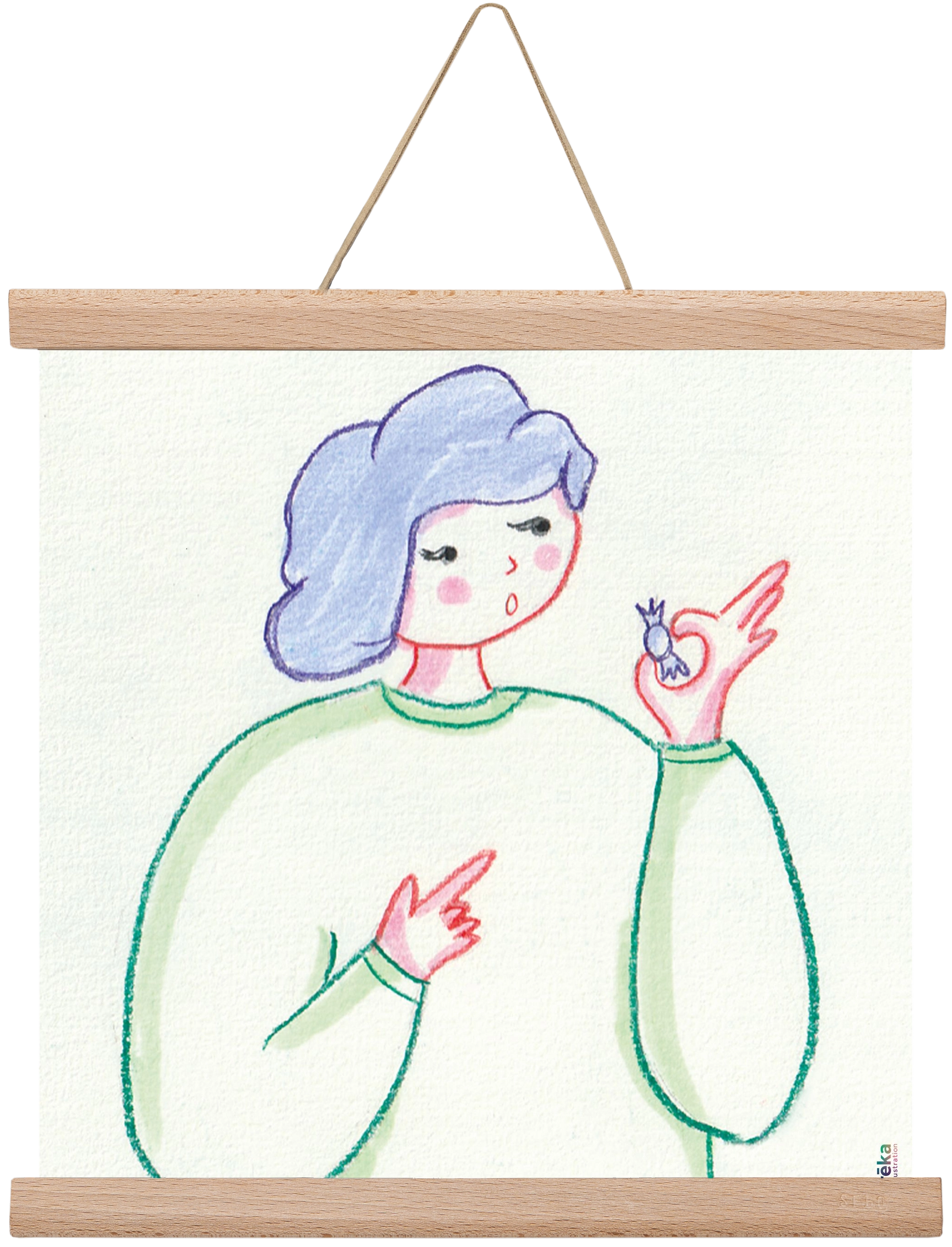 candy, 30x30 cm (30x30 cm), Tölgy akasztó