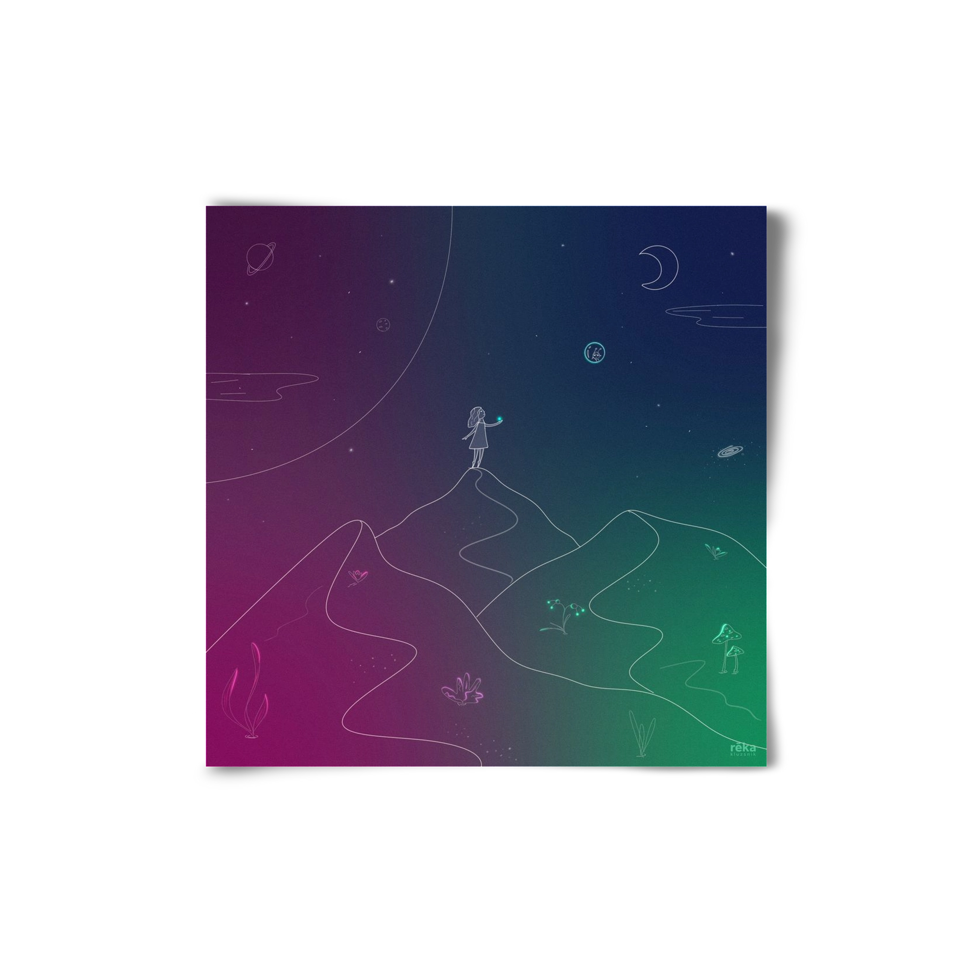 hello!, 20x20 cm, Keret nélkül