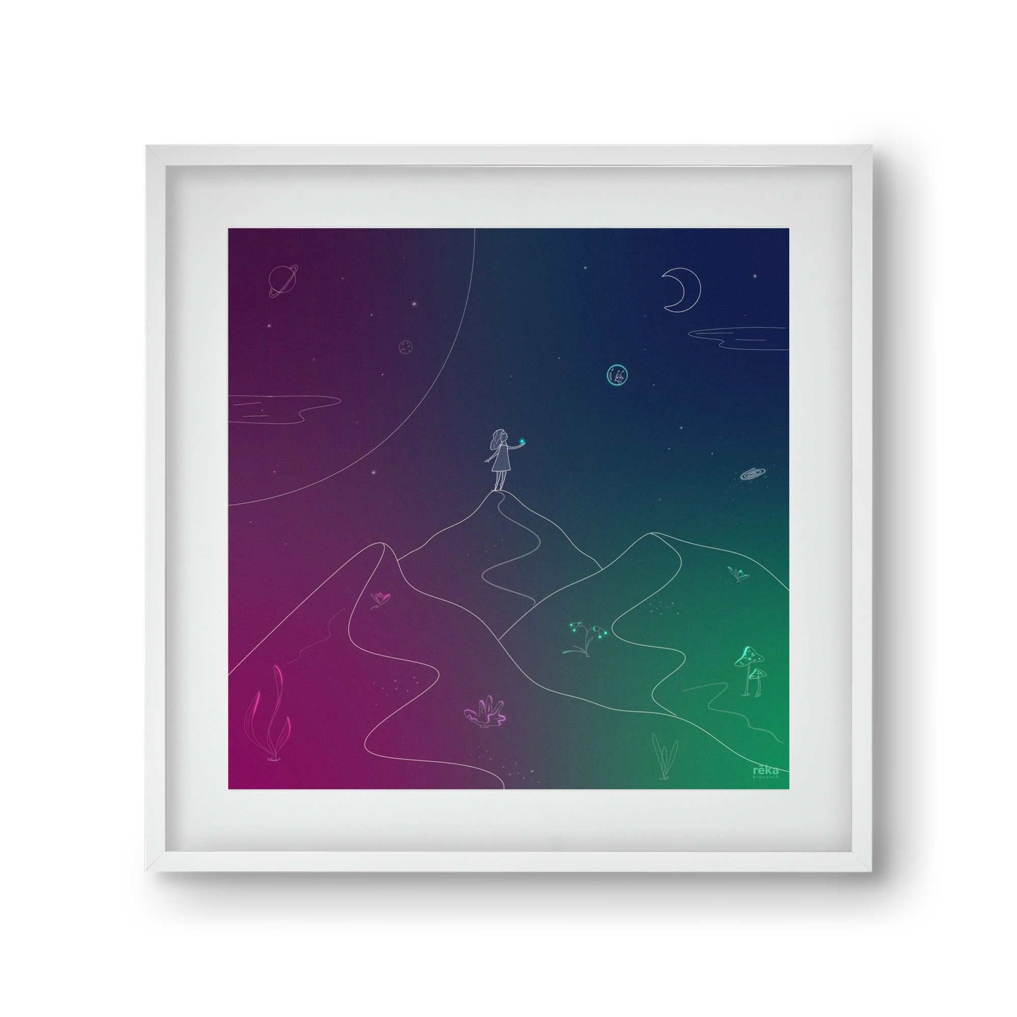 hello!, 30x30 cm (20x20 cm), Fehér keret, paszpartuval