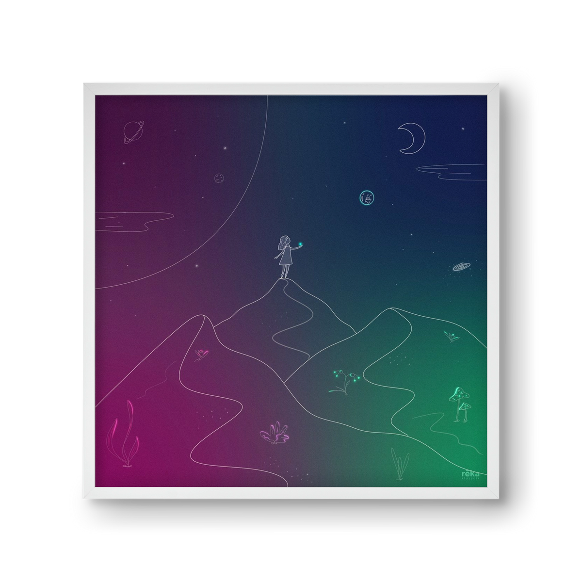 hello!, 30x30 cm (30x30 cm), Fehér keret