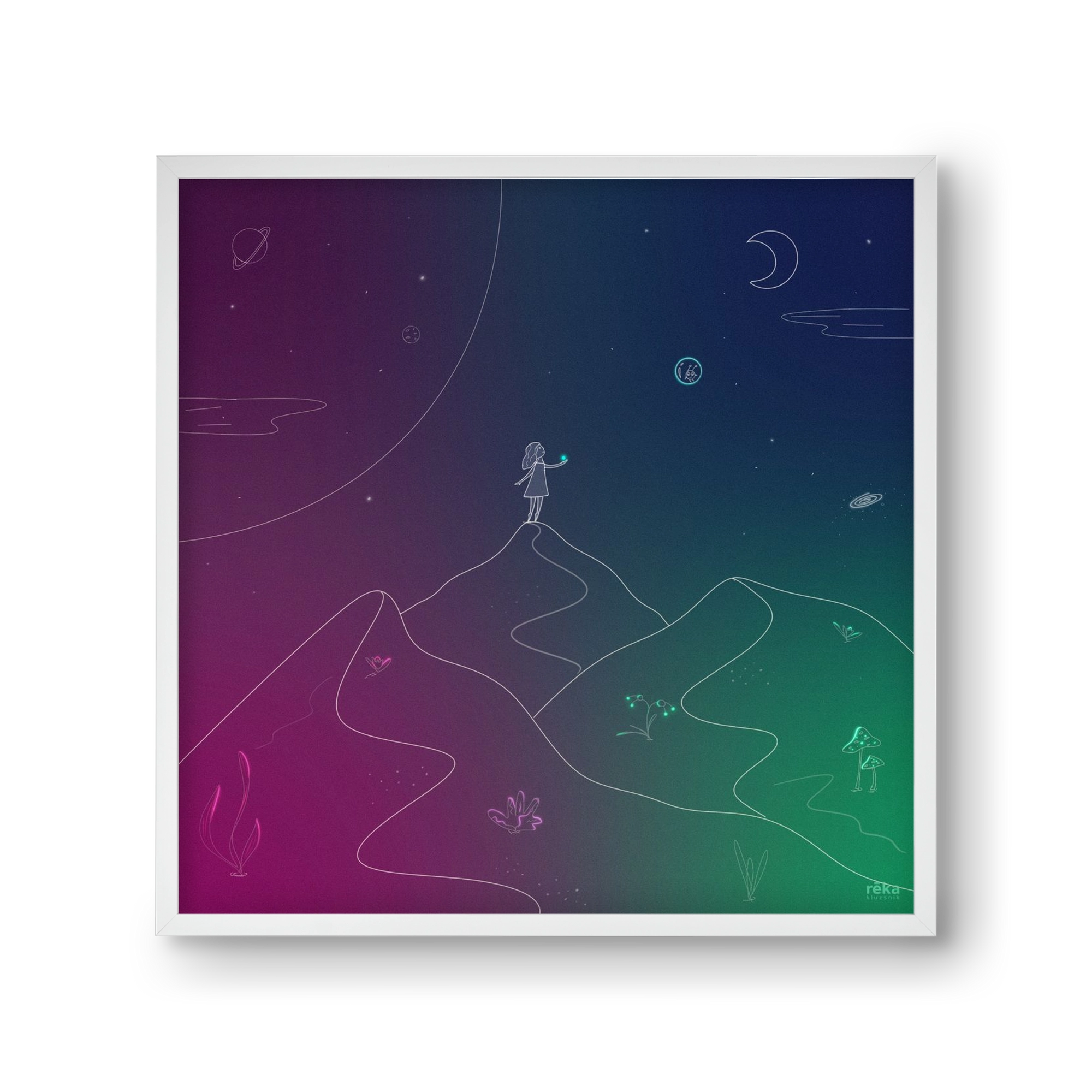 hello!, 30x30 cm (30x30 cm), Fehér keret