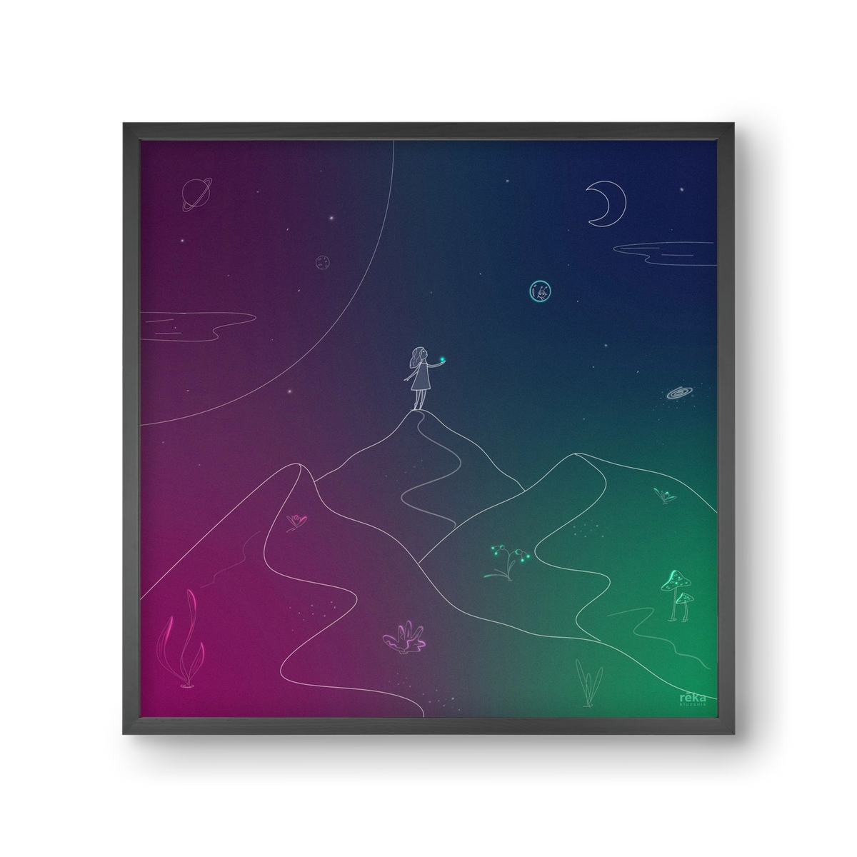 hello!, 30x30 cm (30x30 cm), Fekete keret