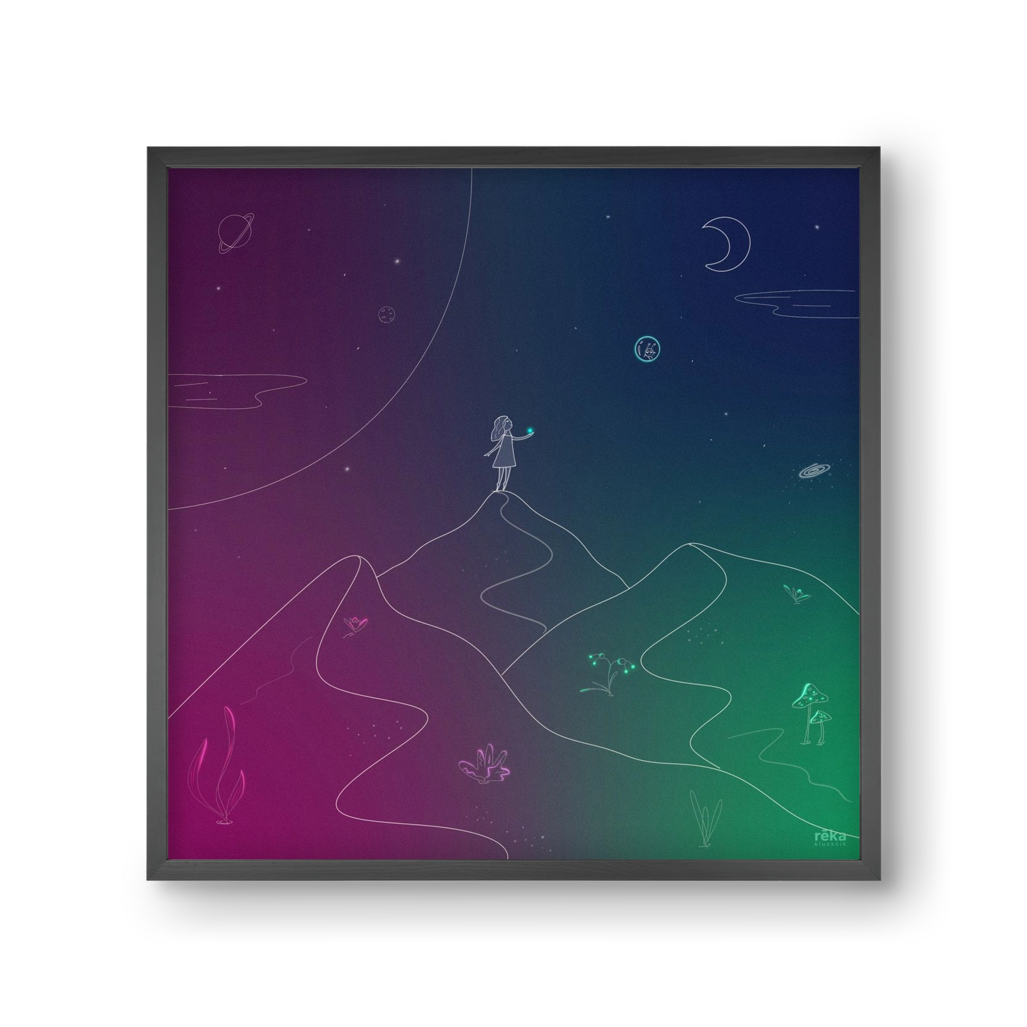 hello!, 30x30 cm (30x30 cm), Fekete keret