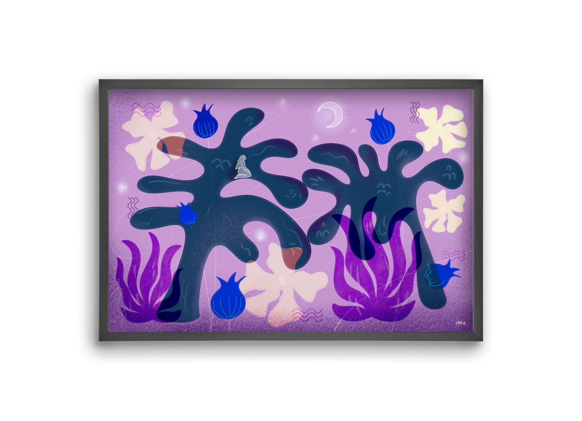 night spirit, 30x20 cm (30x20 cm), Fekete keret