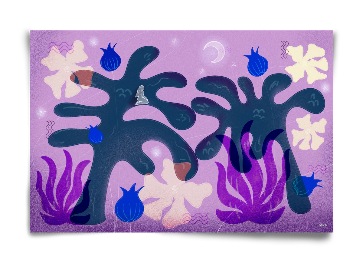 night spirit, 60x40 cm, Keret nélkül