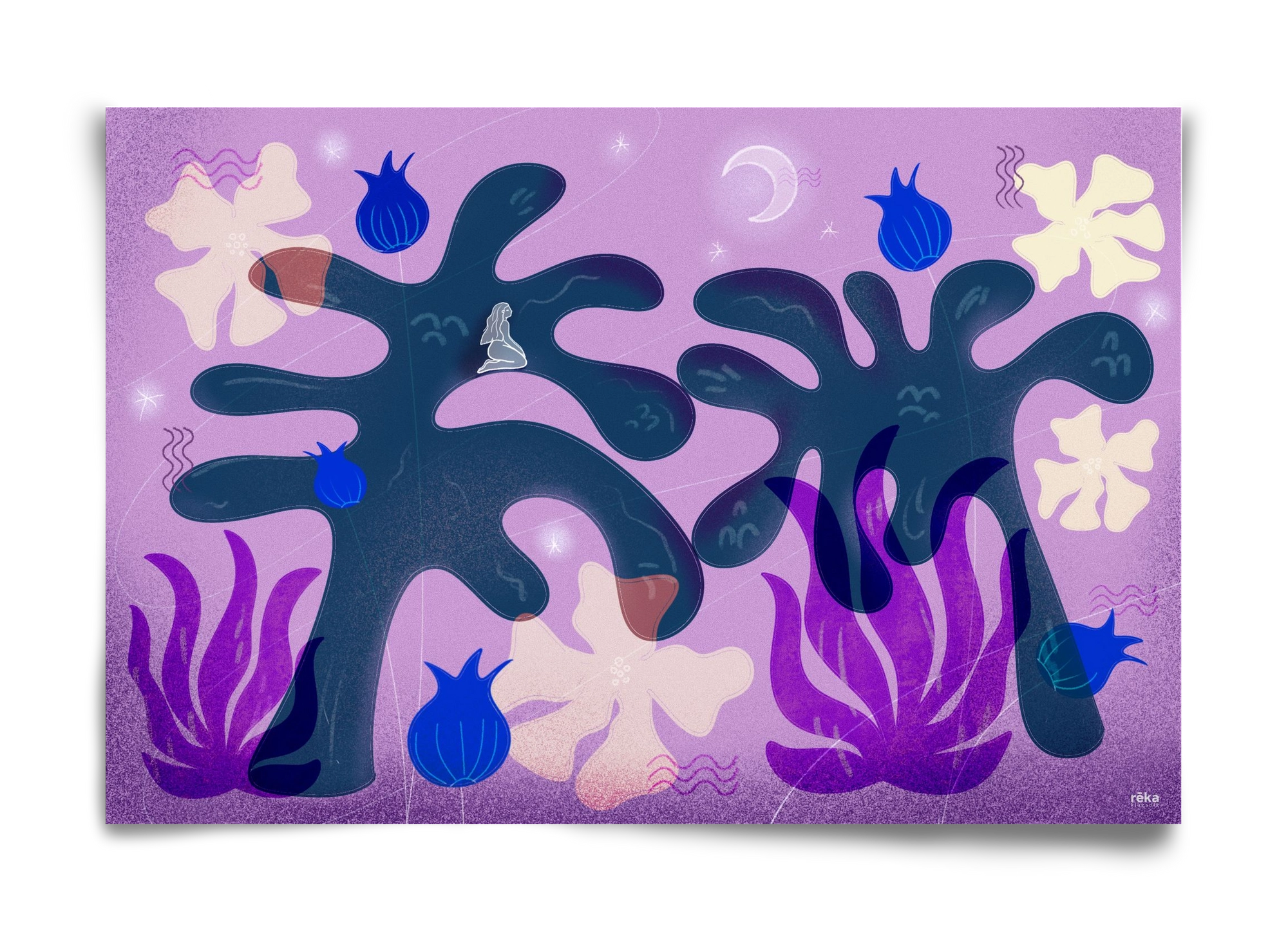 night spirit, 60x40 cm, Keret nélkül