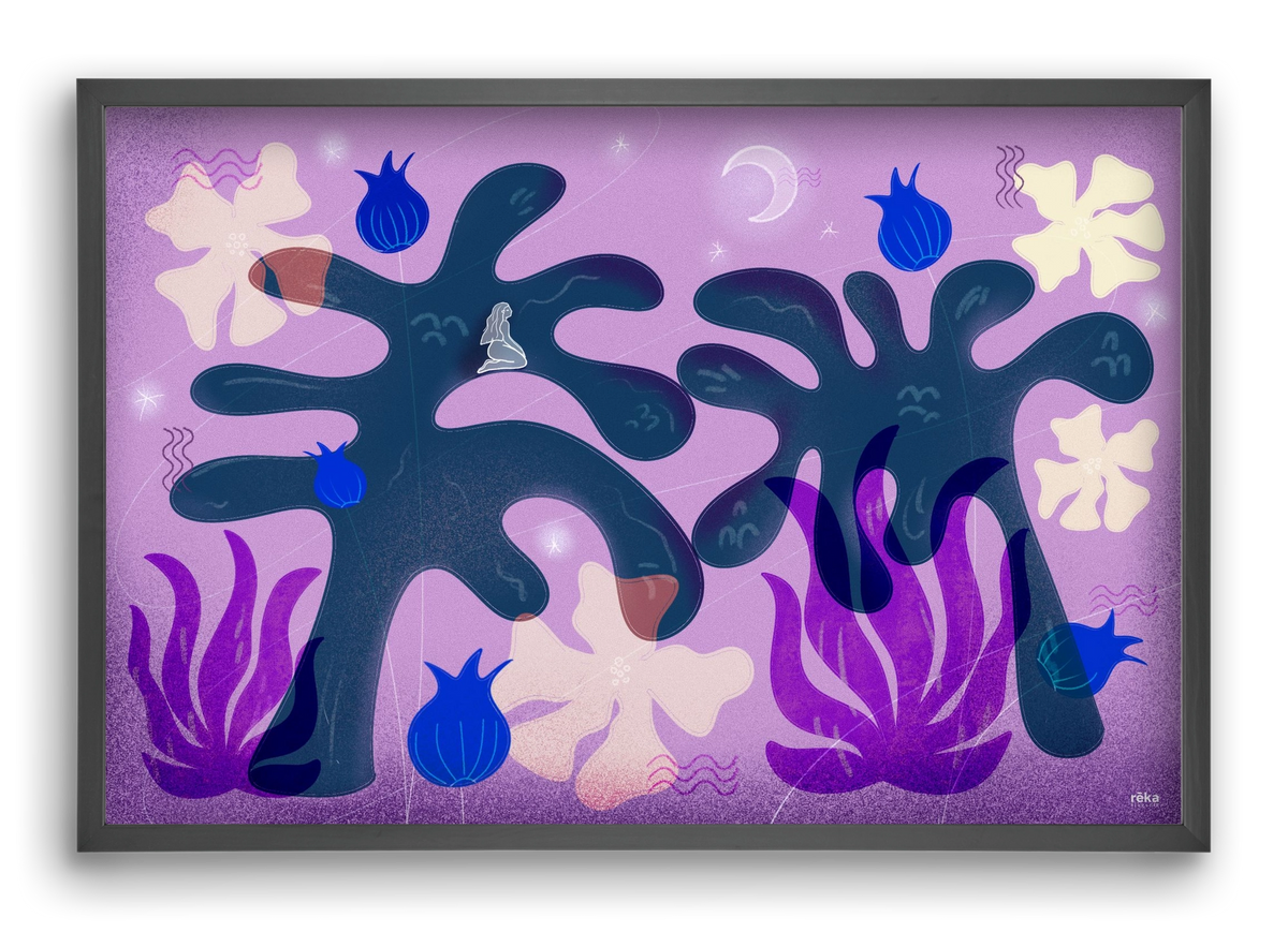 night spirit, 60x40 cm (60x40 cm), Fekete keret