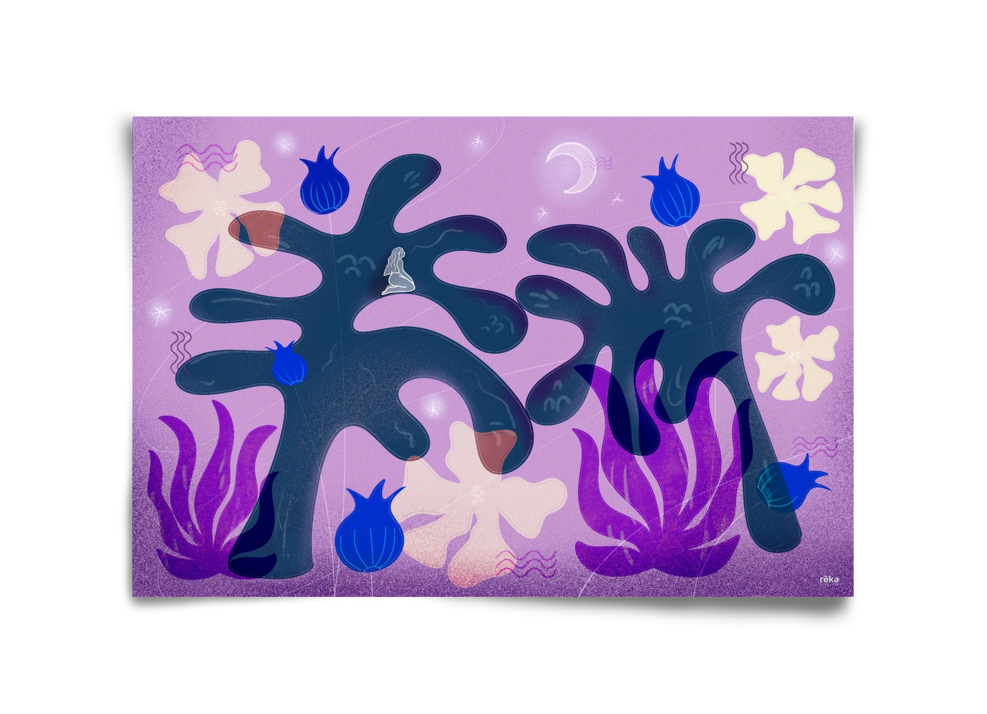 night spirit, 45x30 cm, Keret nélkül