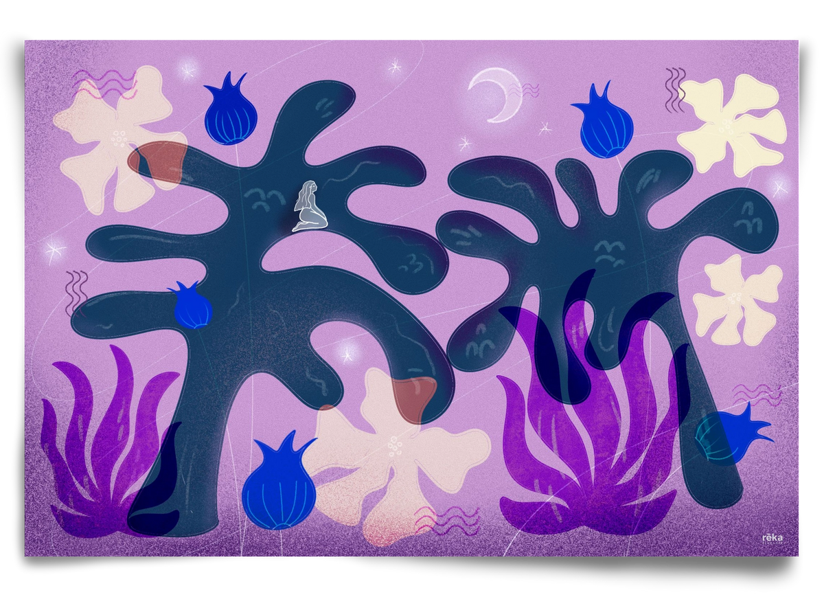 night spirit, 90x60 cm, Keret nélkül