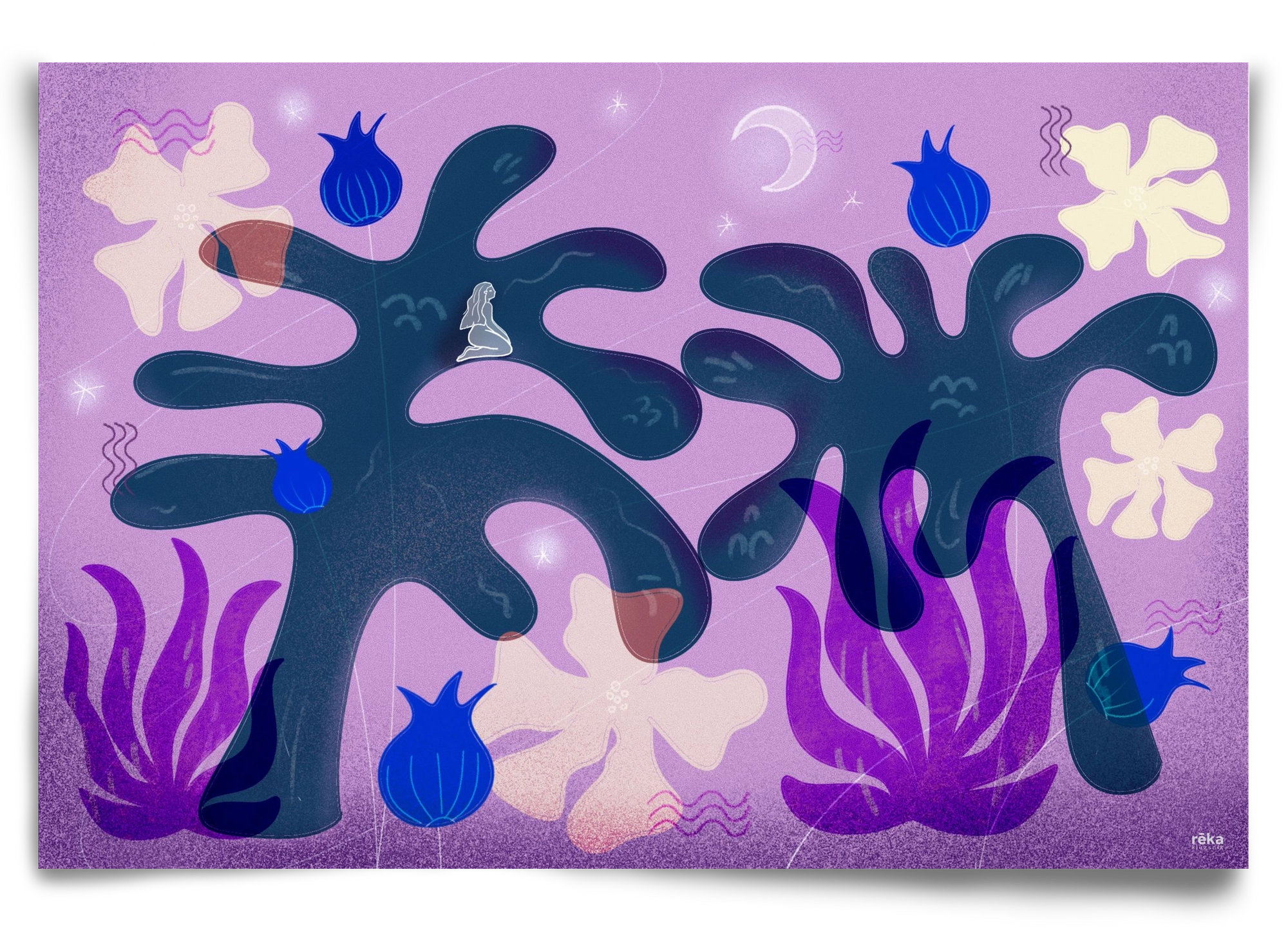 night spirit, 90x60 cm, Keret nélkül