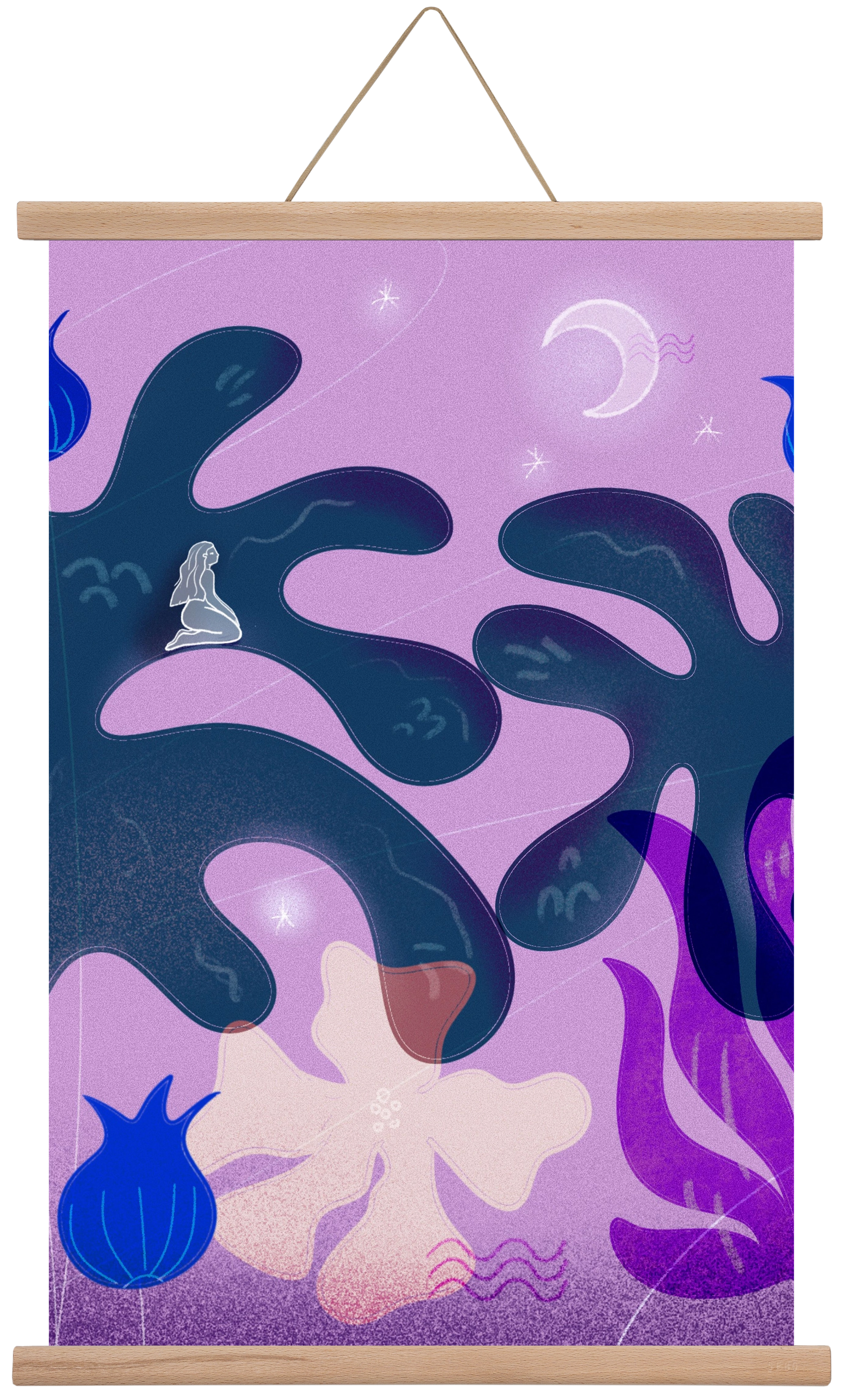 night spirit, 60x40 cm (60x40 cm), Tölgy akasztó