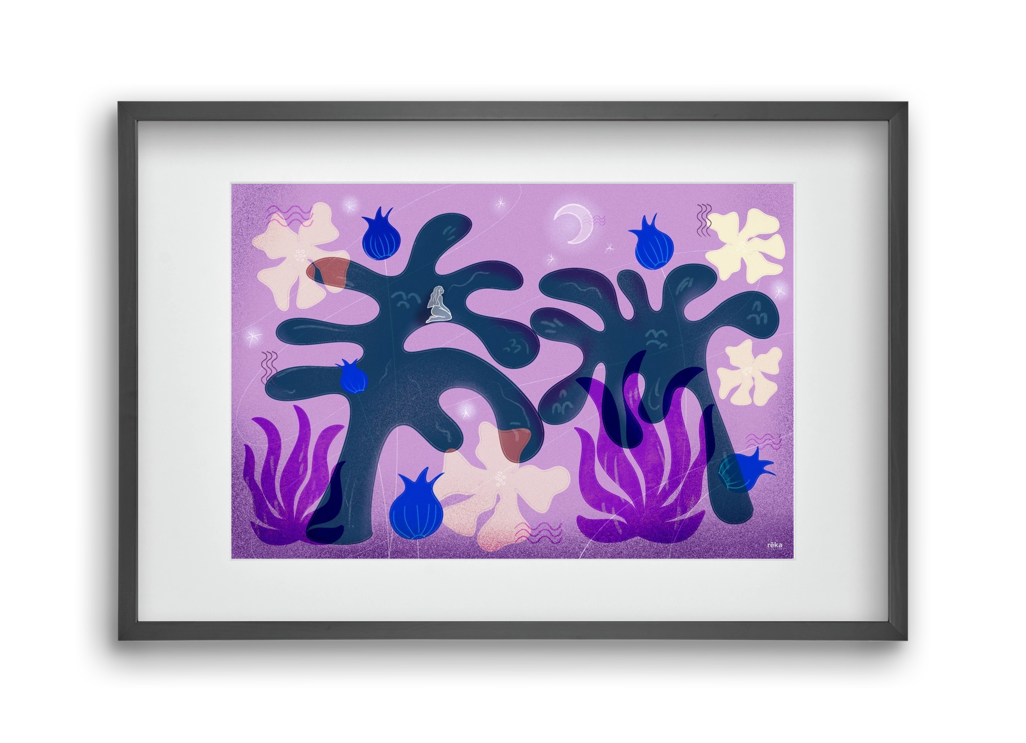 night spirit, 45x30 cm (30x20 cm), Fekete keret, paszpartuval