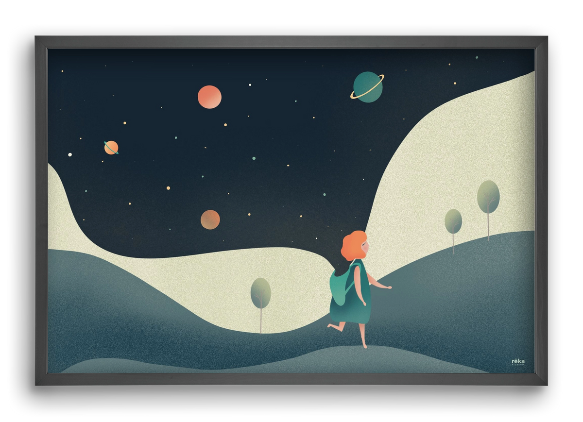 backpack universe, 60x40 cm (60x40 cm), Fekete keret