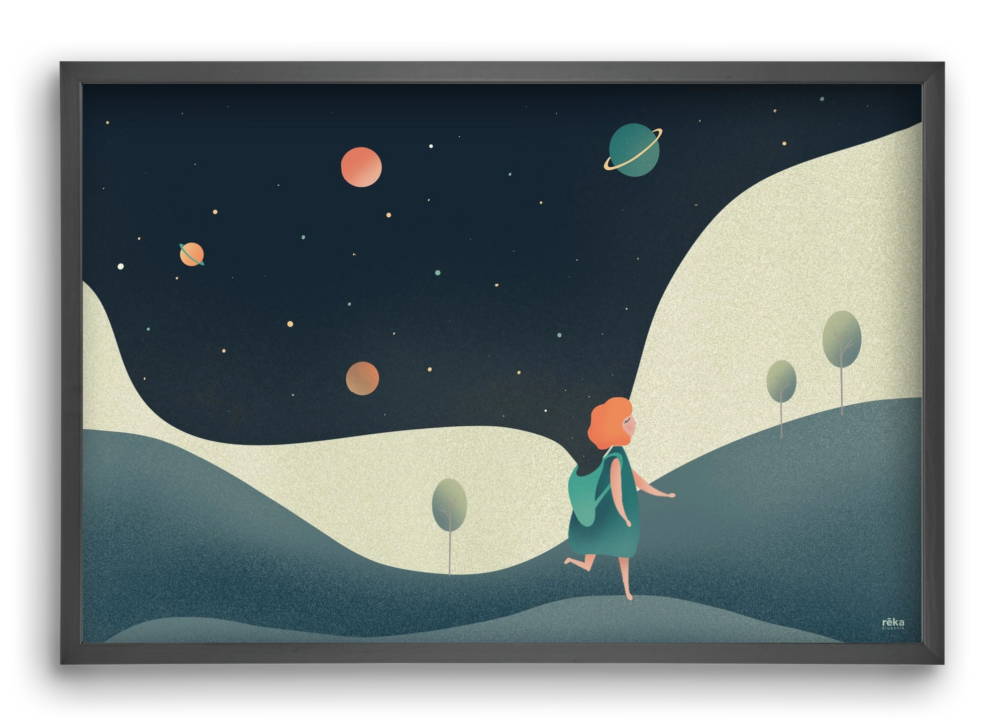 backpack universe, 60x40 cm (60x40 cm), Fekete keret