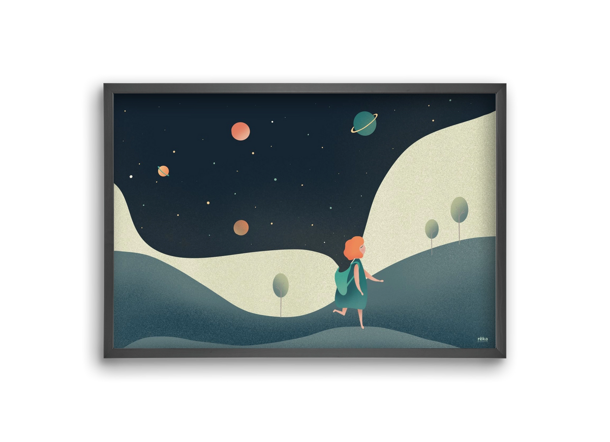 backpack universe, 30x20 cm (30x20 cm), Fekete keret