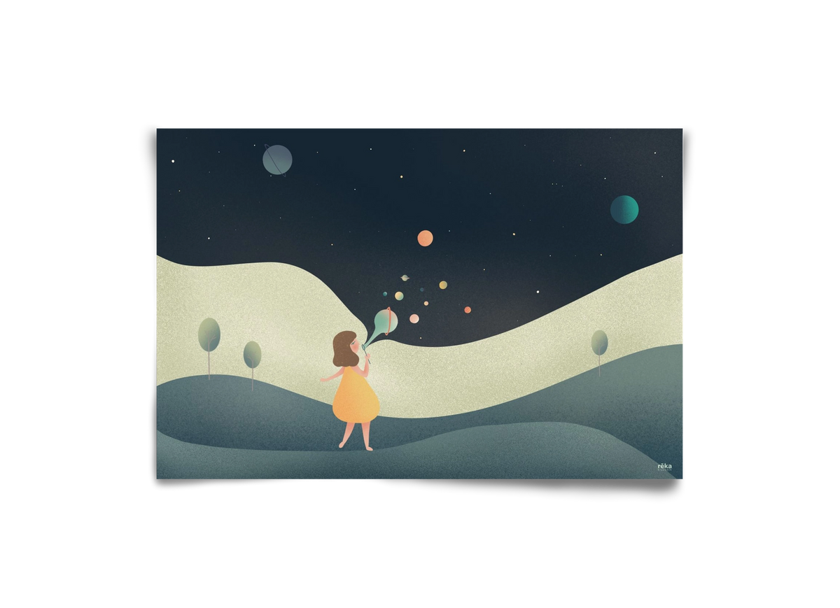 universe bubble, 30x20 cm, Keret nélkül