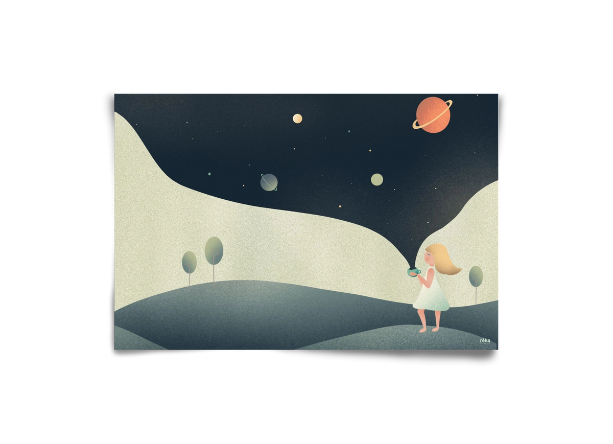 universe cup, 30x20 cm, Keret nélkül