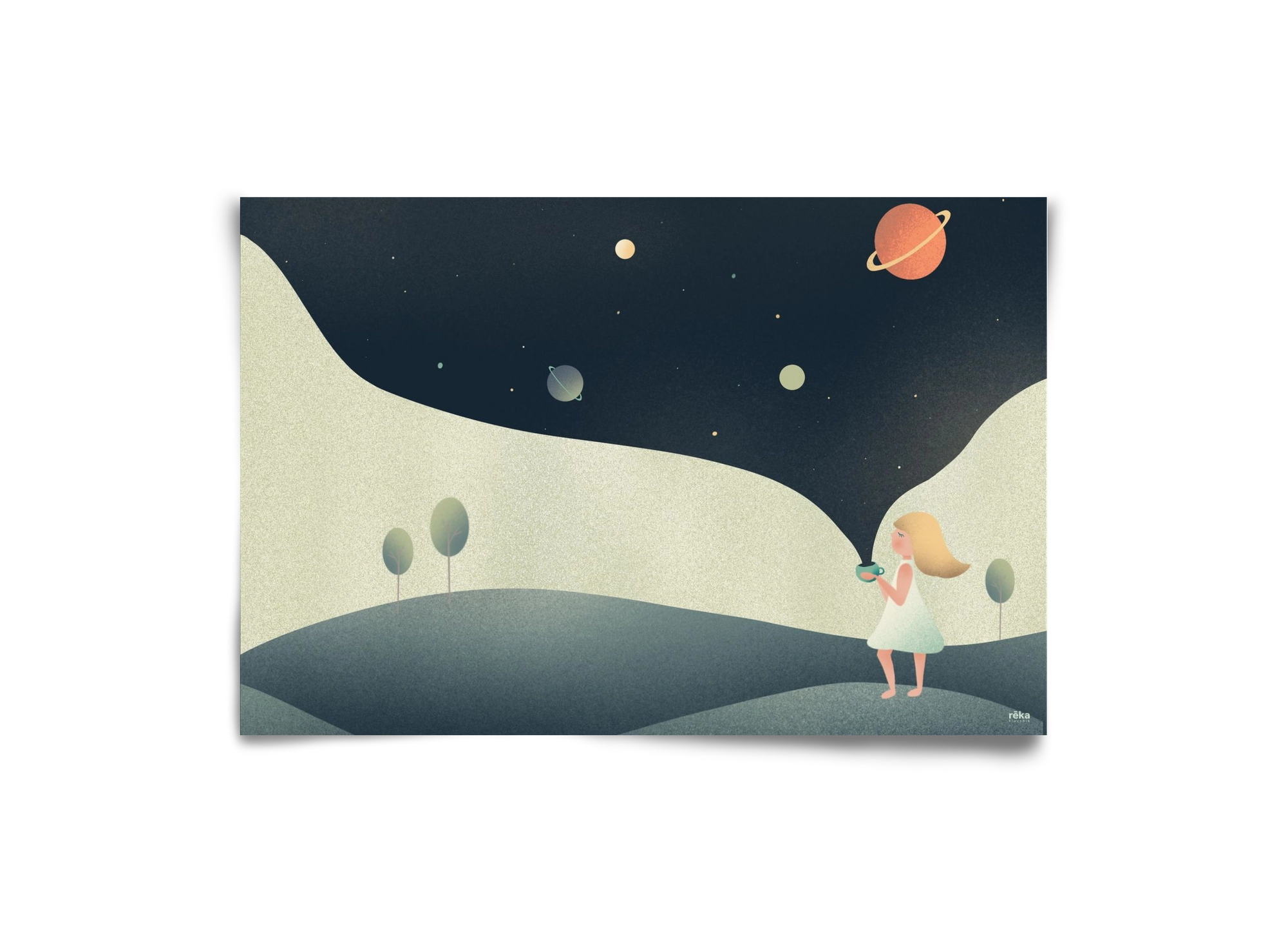 universe cup, 30x20 cm, Keret nélkül