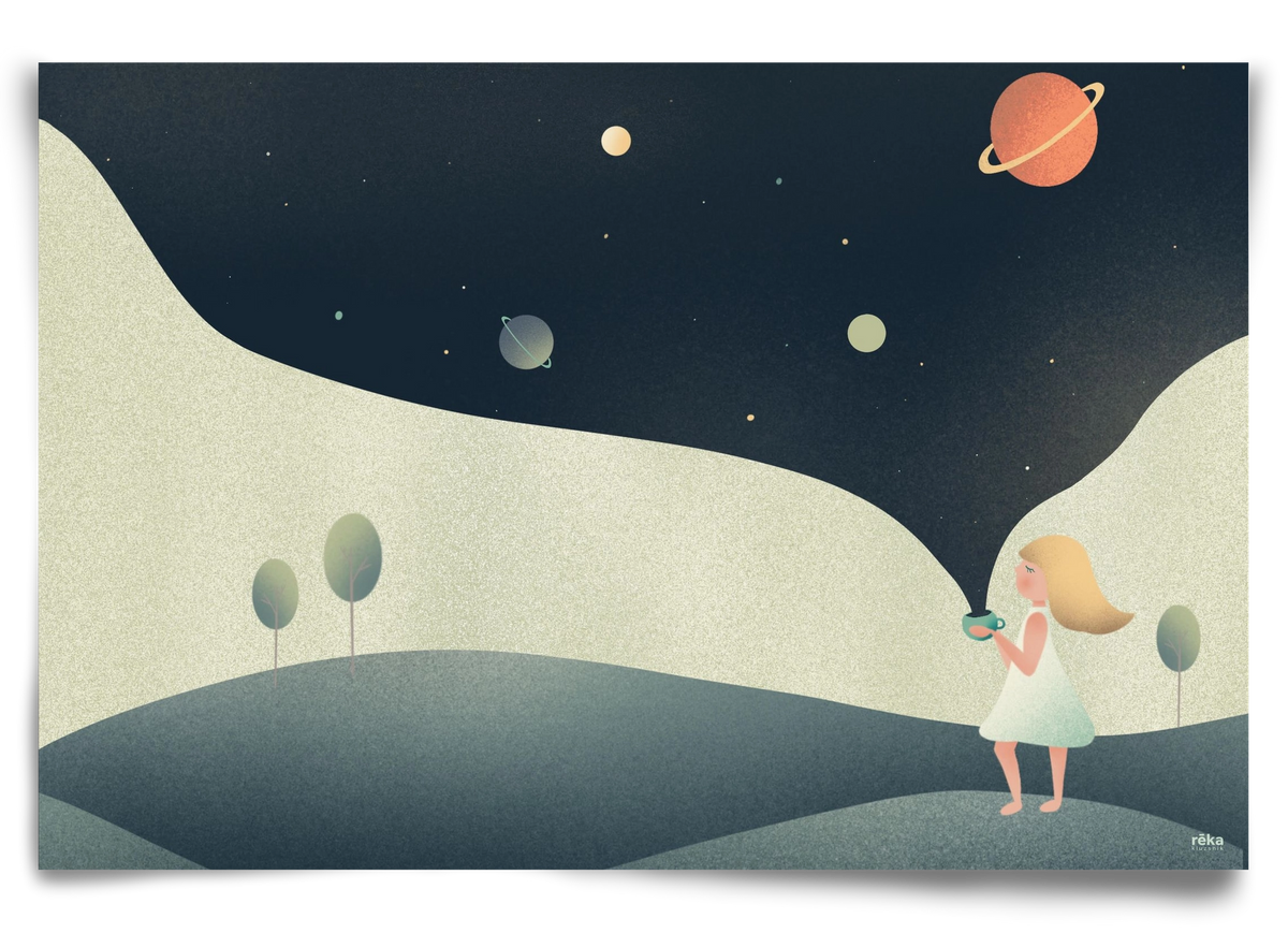 universe cup, 90x60 cm, Keret nélkül