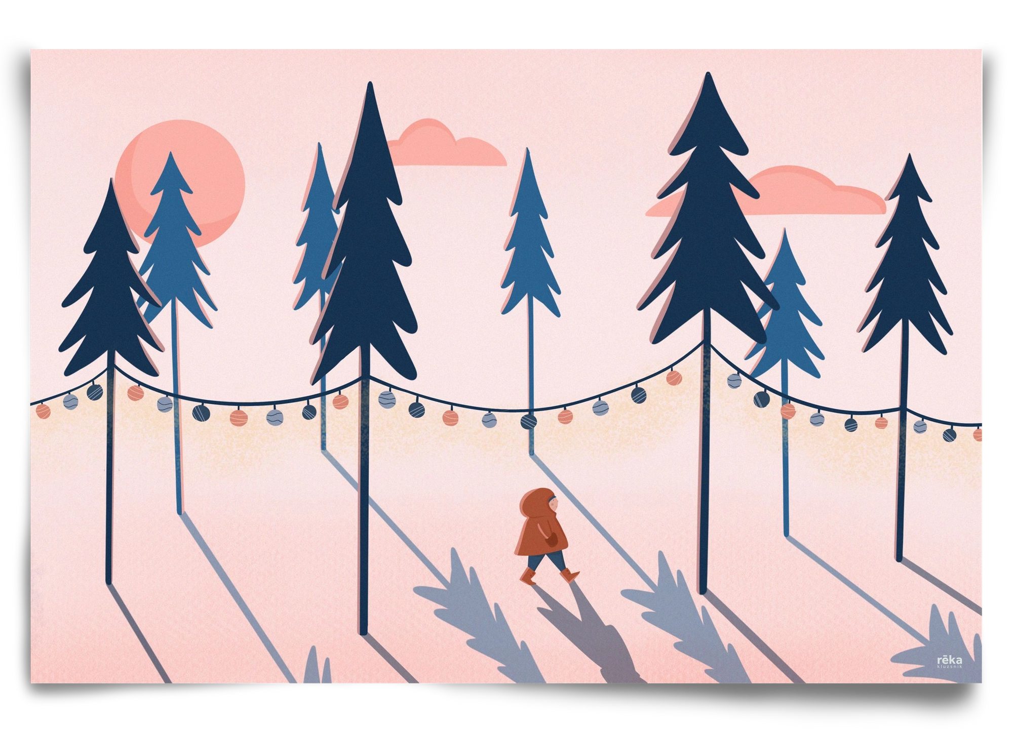 téli séta, 90x60 cm, Keret nélkül