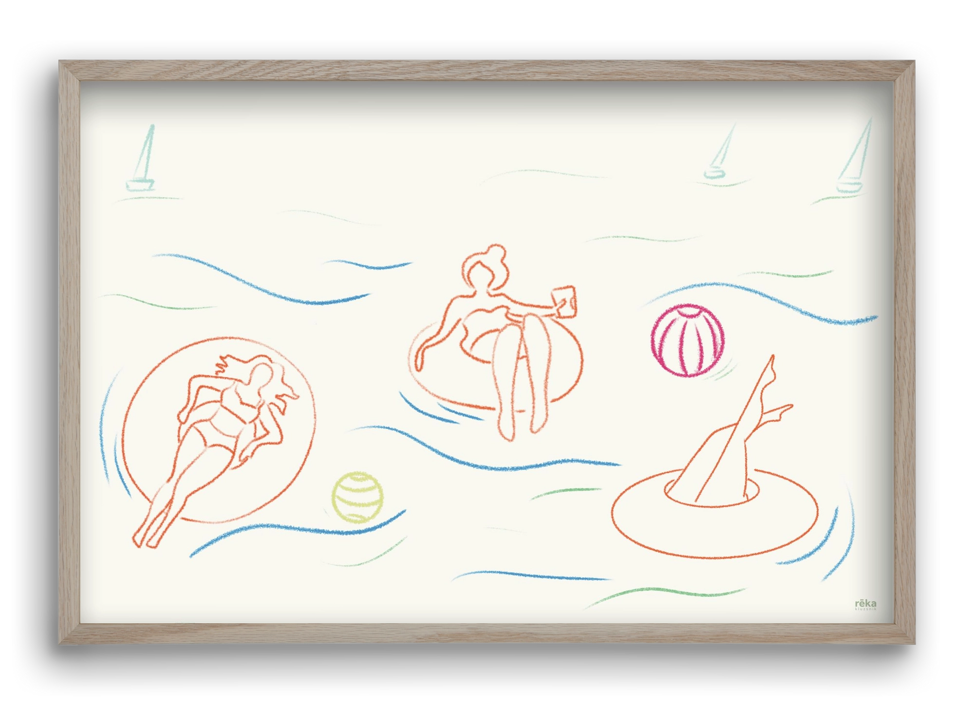 shut off, 60x40 cm (60x40 cm), Tölgy keret