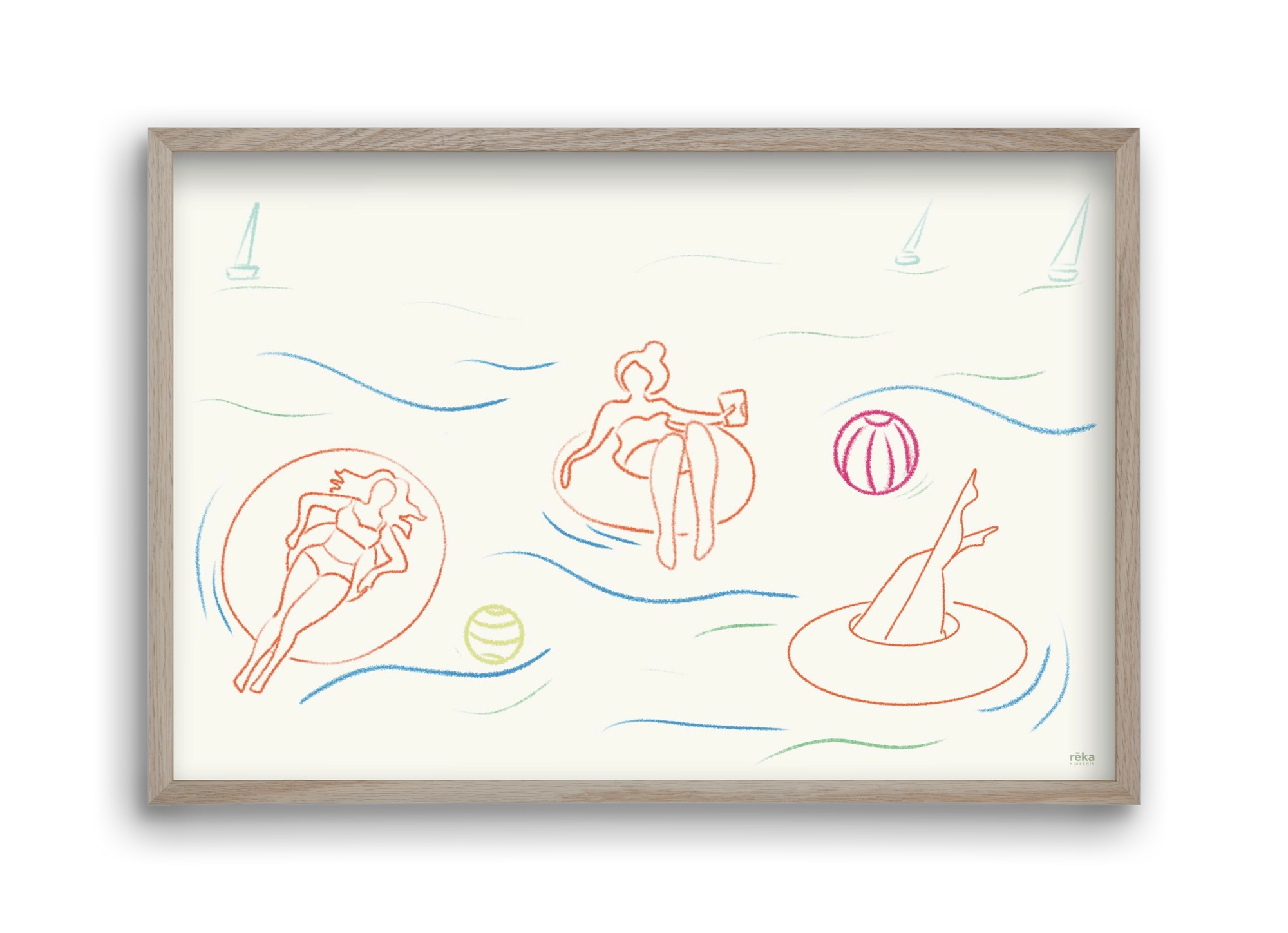 shut off, 45x30 cm (45x30 cm), Tölgy keret