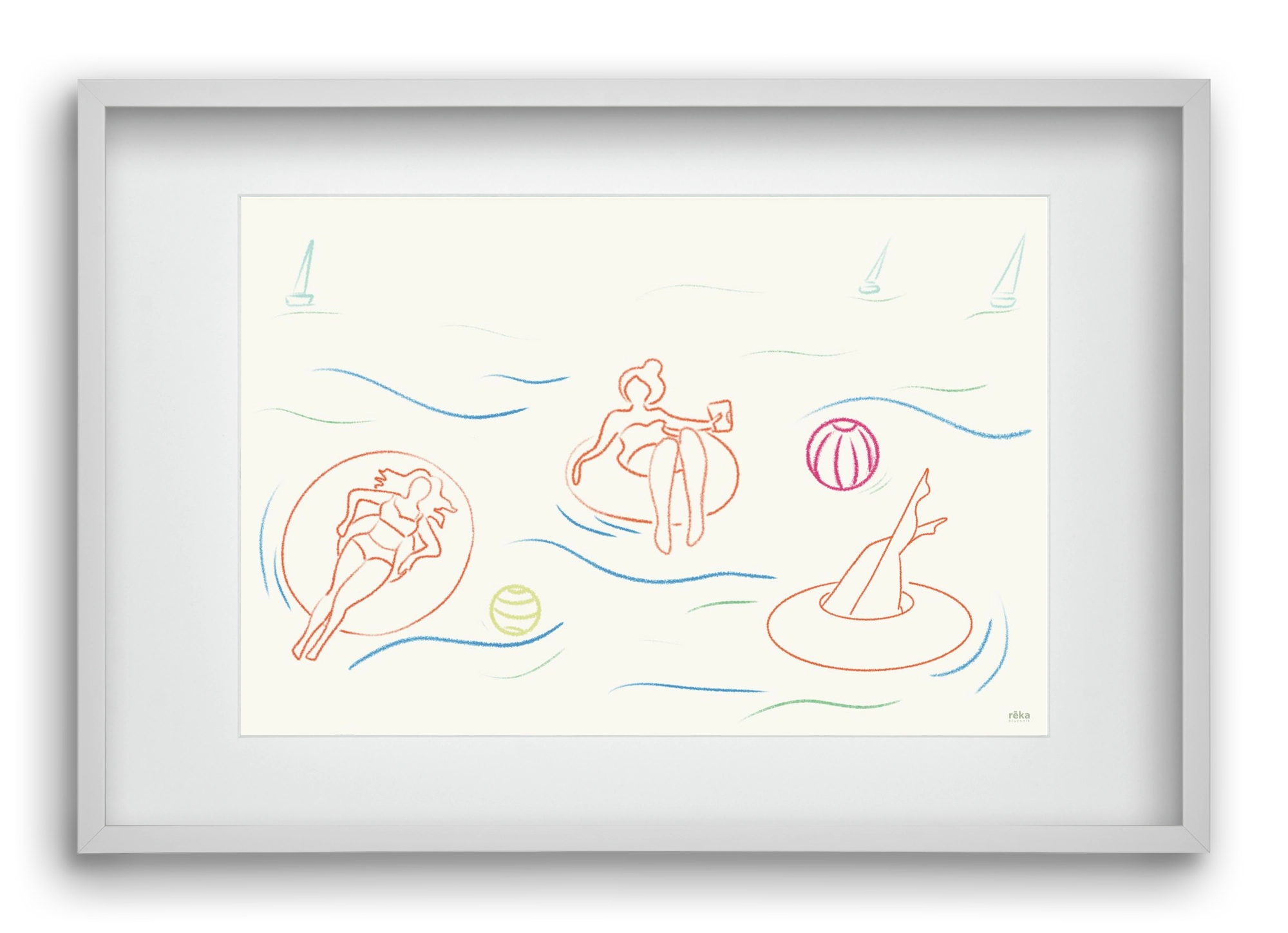 shut off, 60x40 cm (45x30 cm), Fehér keret, paszpartuval