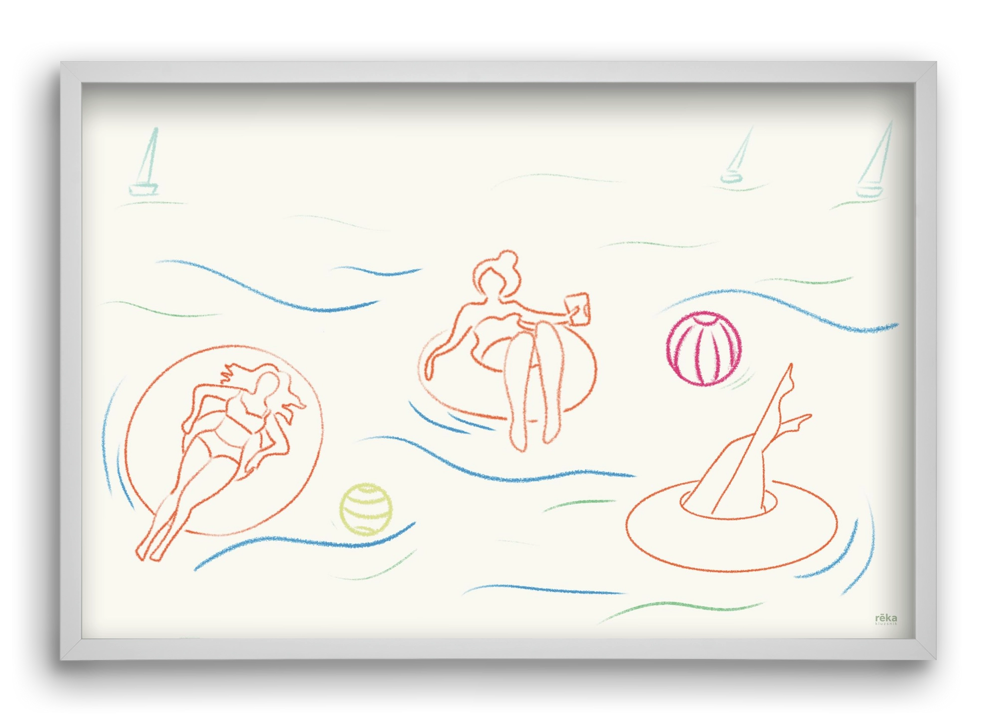 shut off, 60x40 cm (60x40 cm), Fehér keret