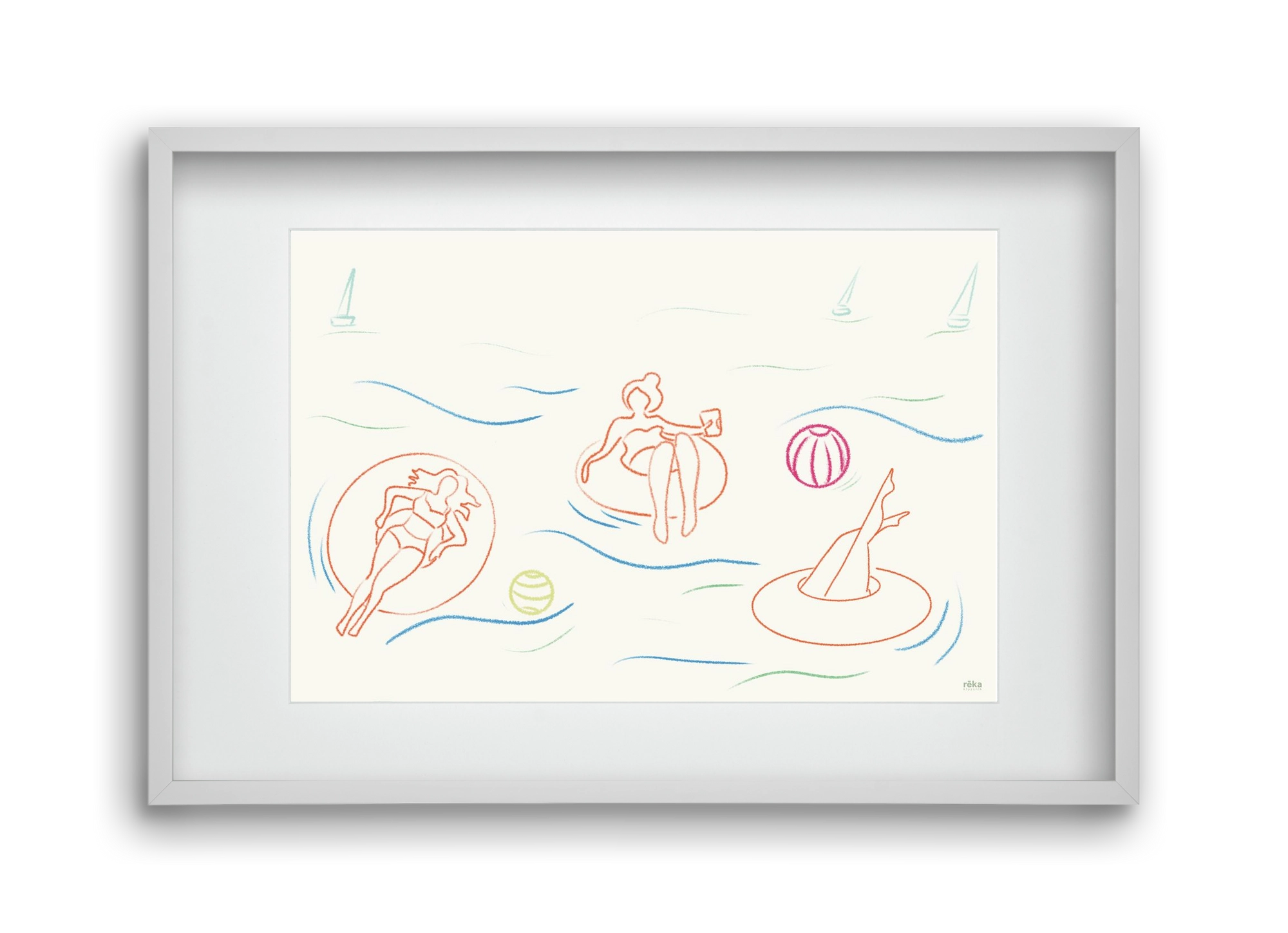 shut off, 45x30 cm (30x20 cm), Fehér keret, paszpartuval