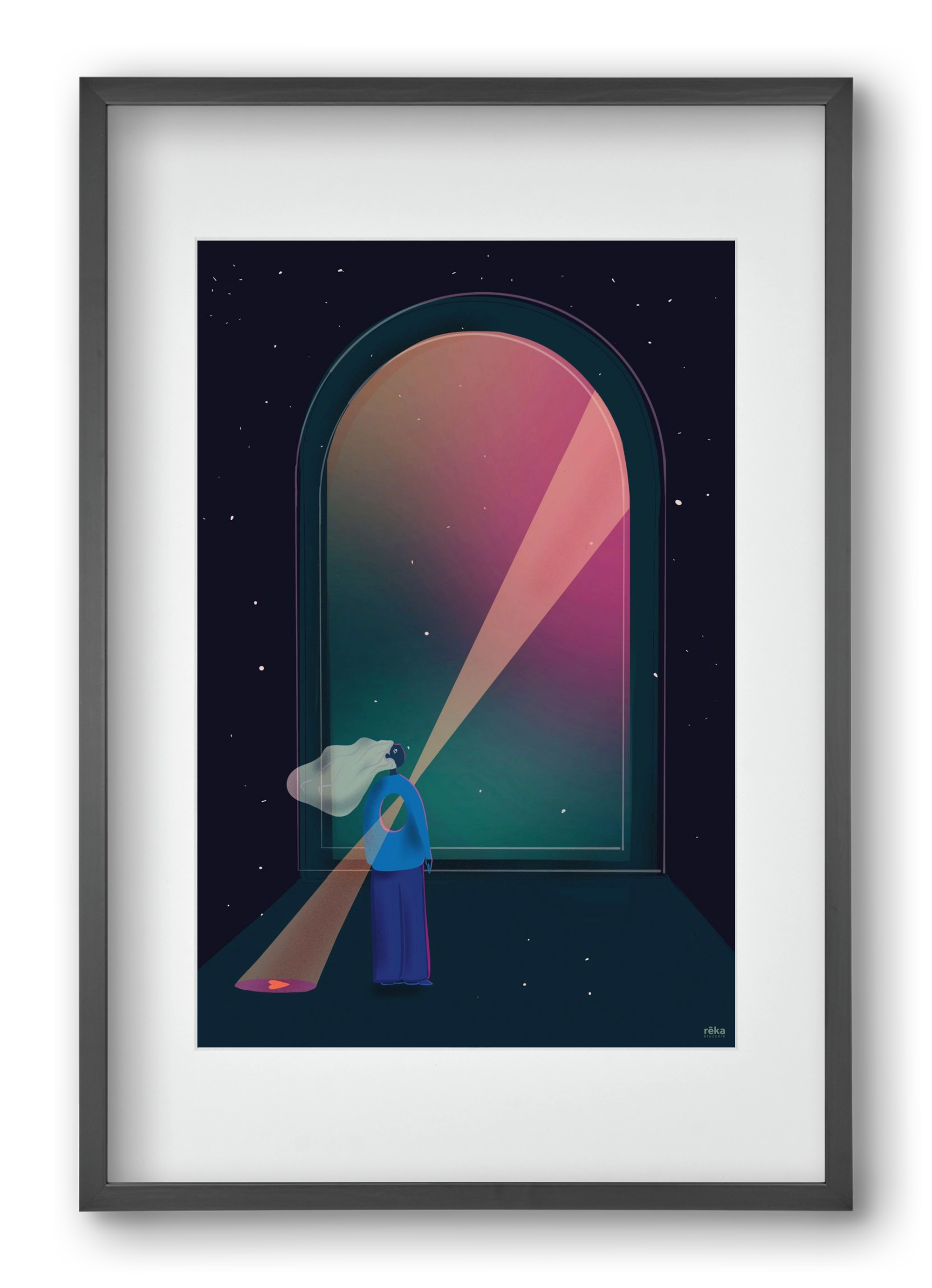 hope , 40x60 cm (30x45 cm), Fekete keret, paszpartuval