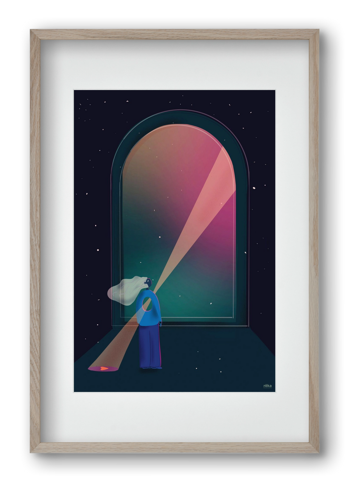 hope , 40x60 cm (30x45 cm), Tölgy keret, paszpartuval